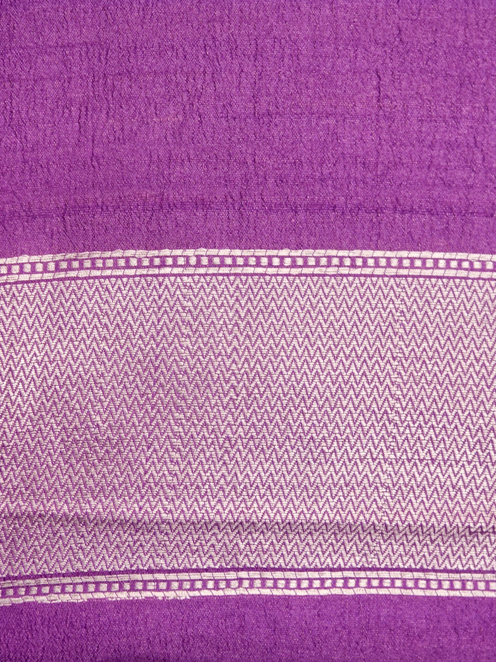 Handwoven Purple Banarasi Desi Tussar Silk Saree