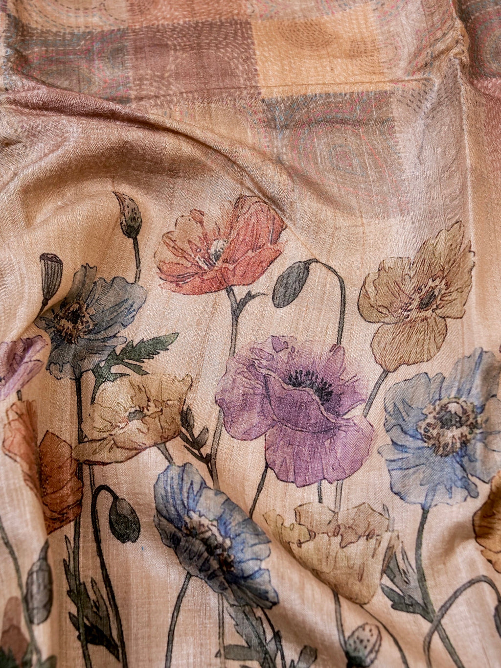 Handwoven Ivory Banarasi Tussar Silk Saree