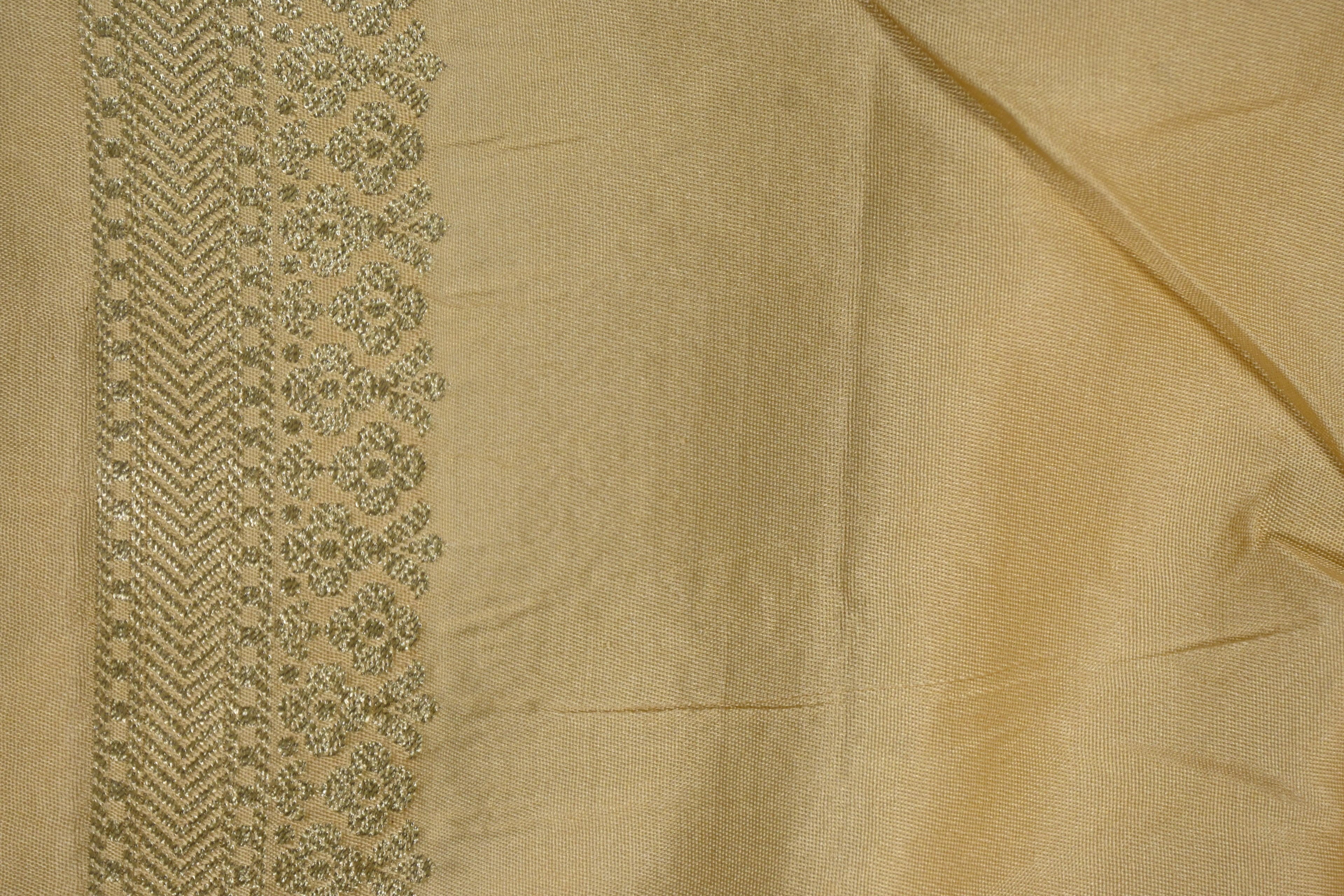 Baby Mustard Pure Banarasi Satin Mashru Silk Saree