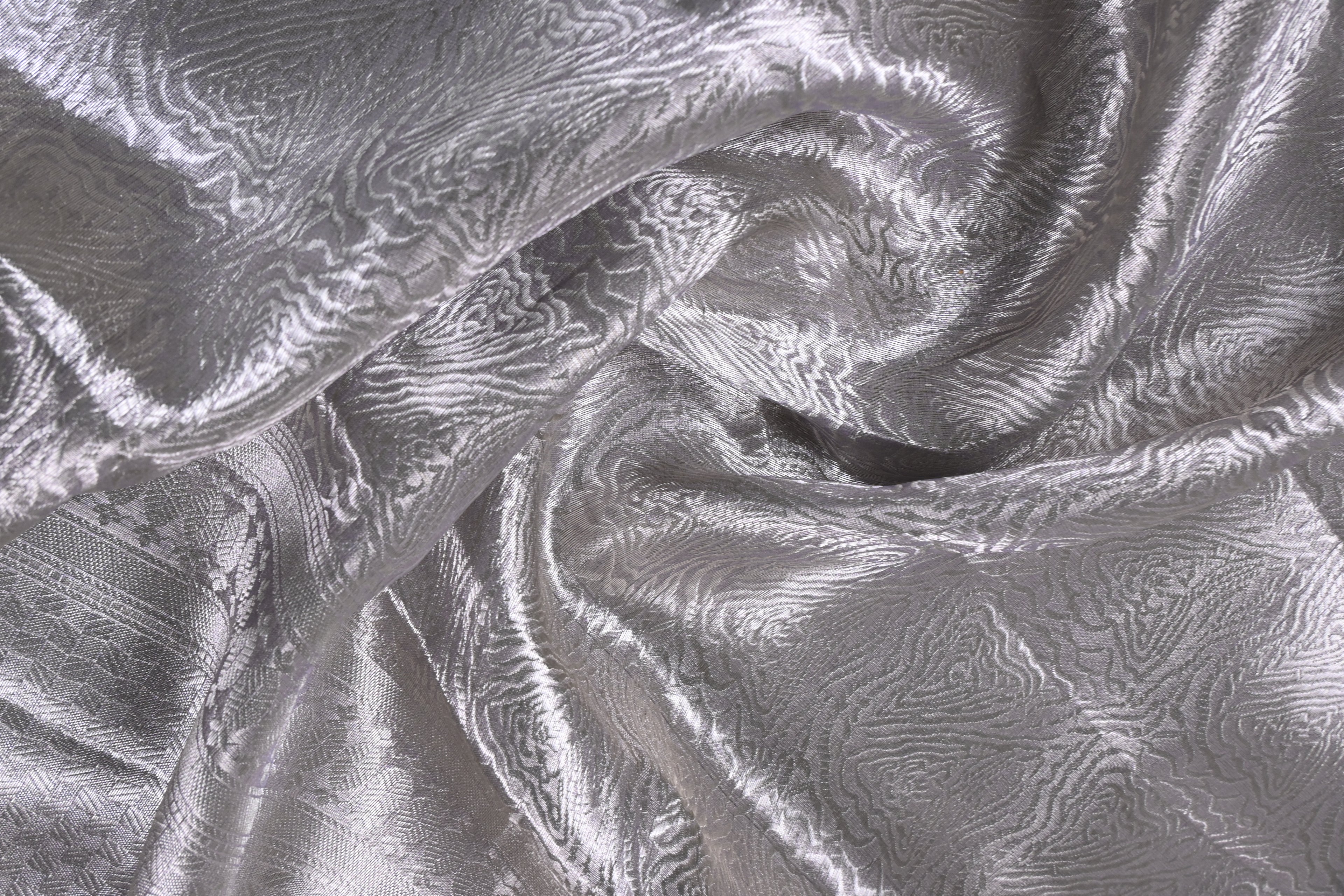 Baby Wine Pure Banarasi Molten Tissue Silk Saree