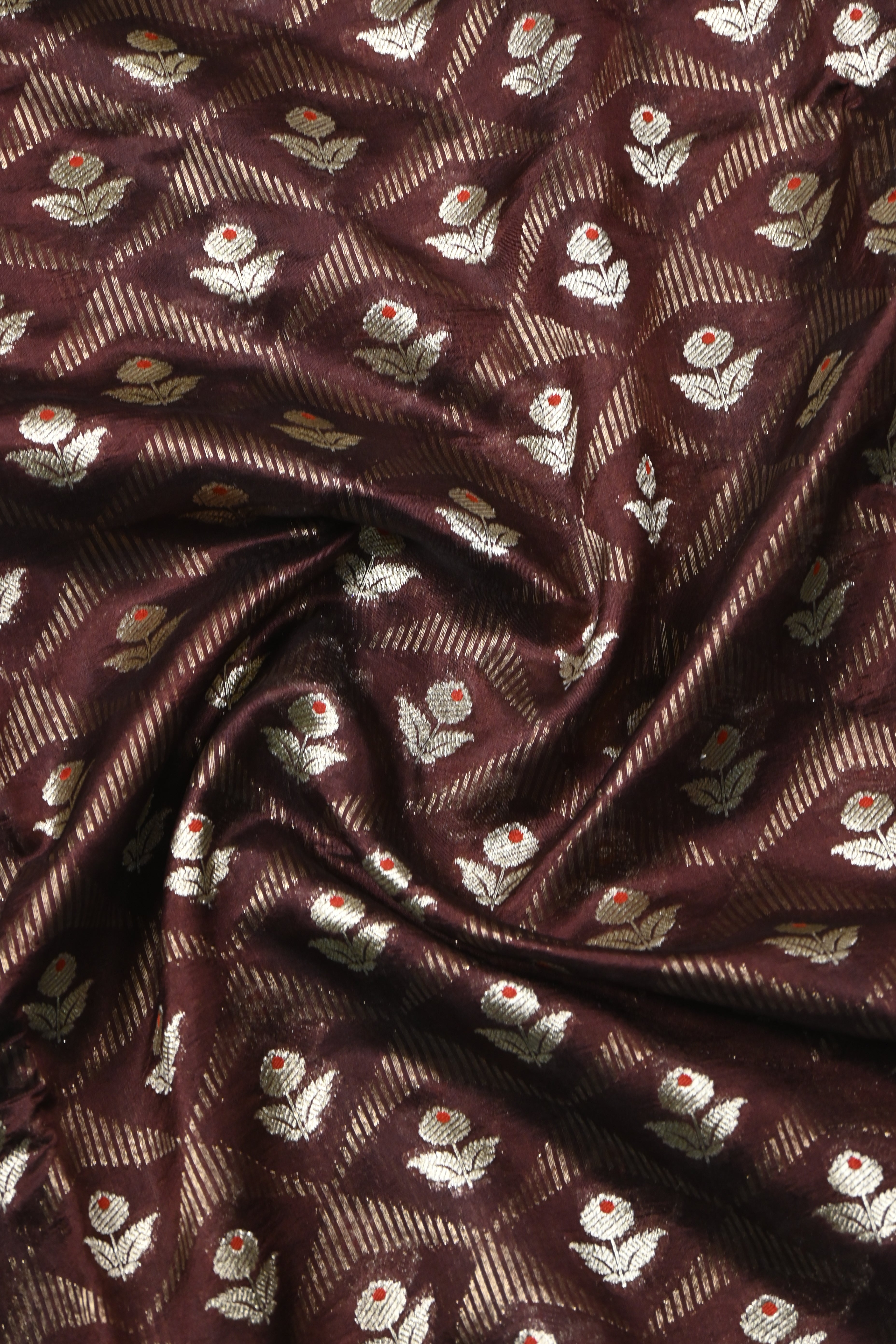 Brown Pure Banarasi Katan Silk Saree