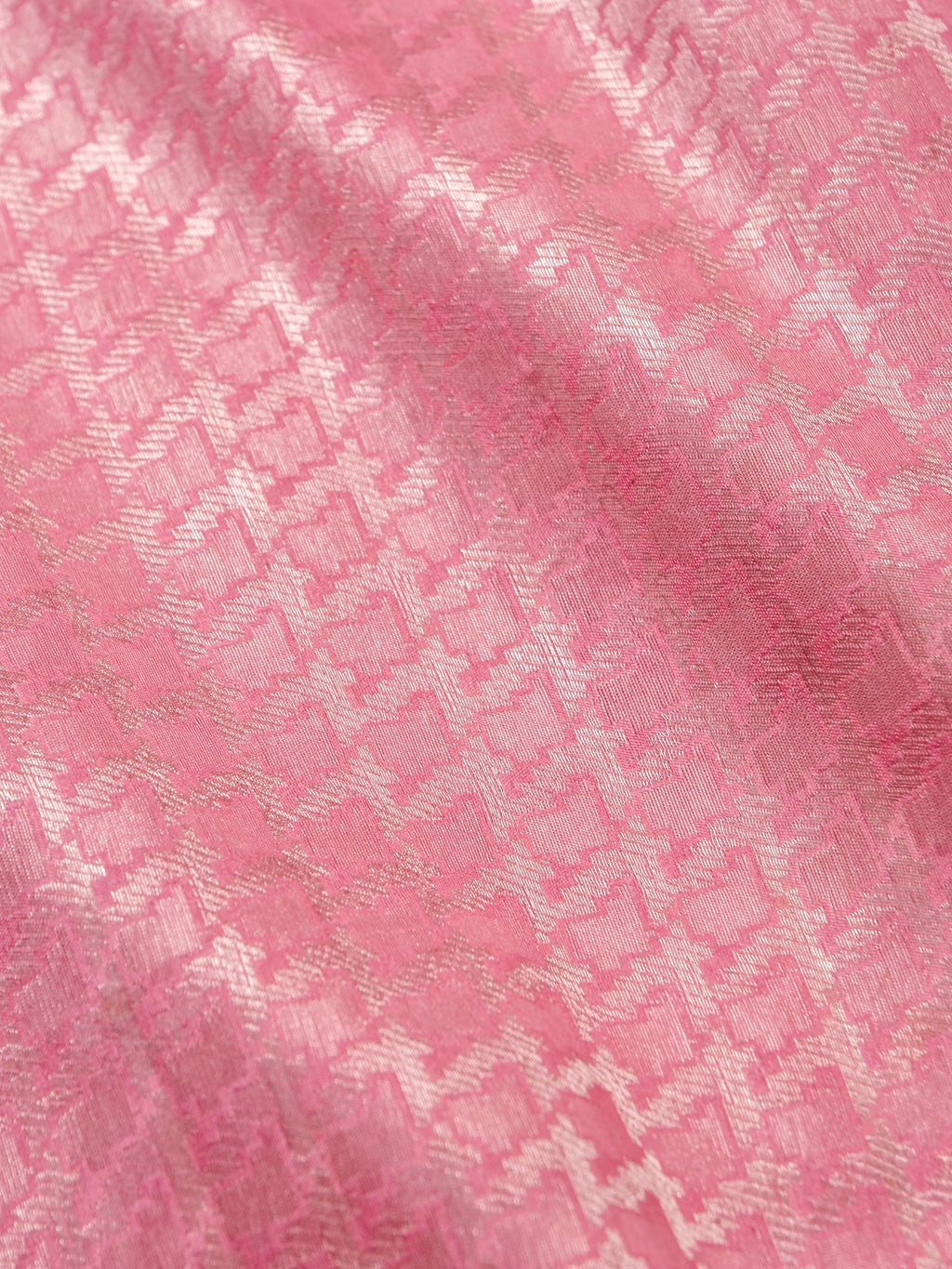 Handwoven Pastel Pink Banarasi Katan Soft Tissue Silk Saree
