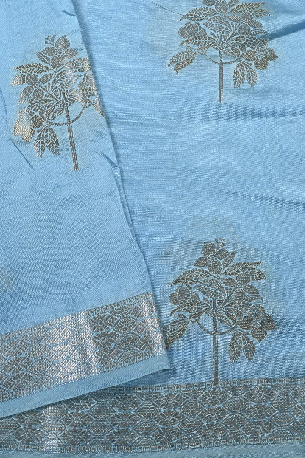 Dual Tone Pure Banarasi Katan Silk Saree