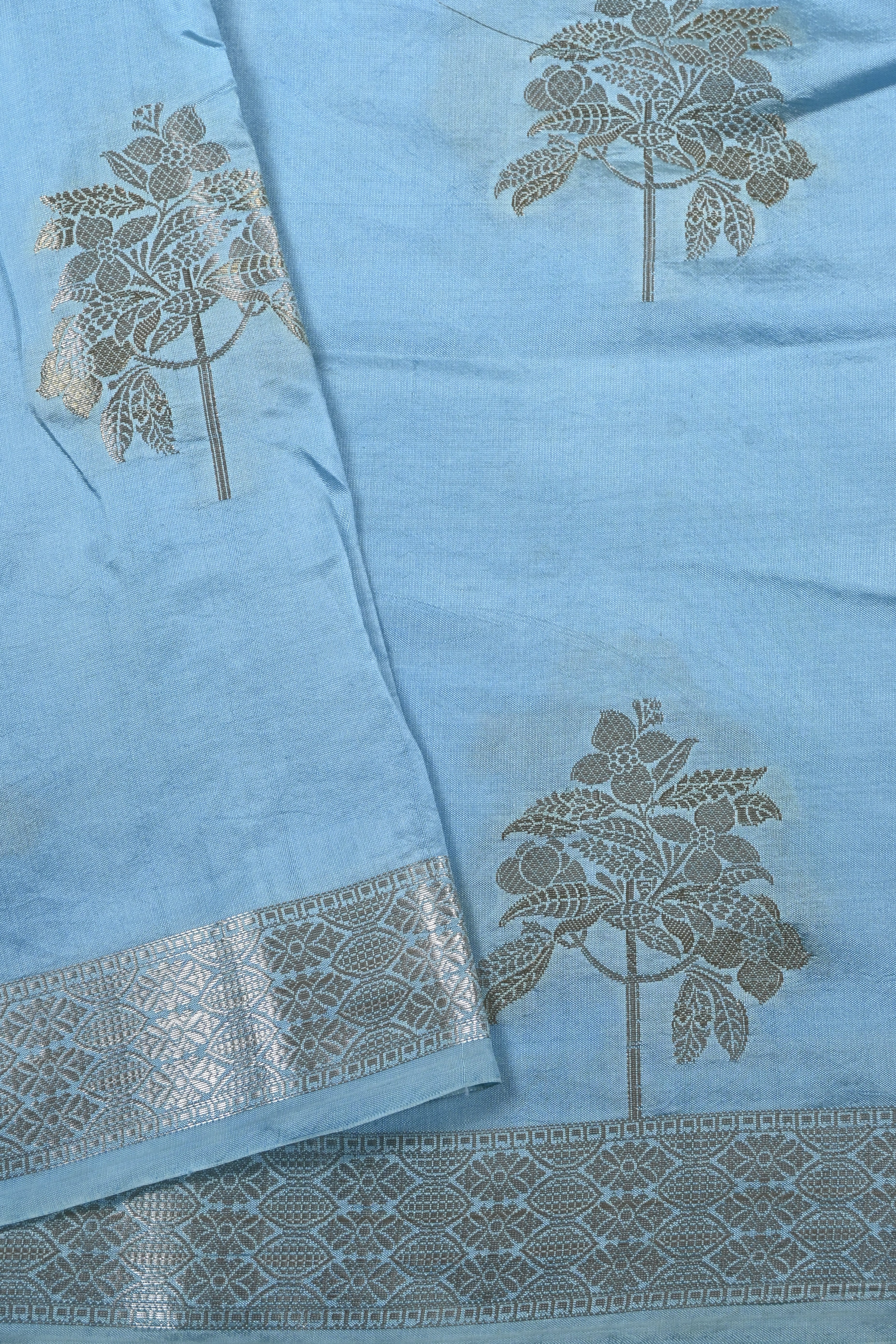 Dual Tone Pure Banarasi Katan Silk Saree