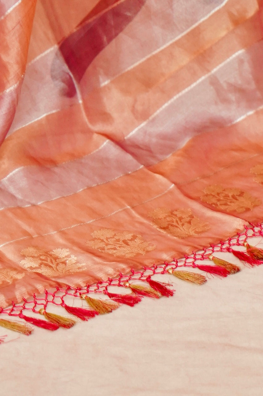 Handwoven Hot Pink Banarasi Chiniya Silk Suit