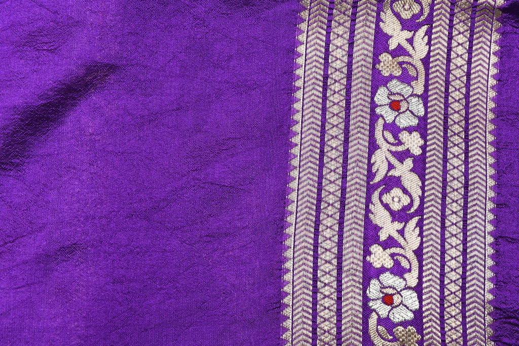 Purple Pure Banarasi Katan Silk Saree