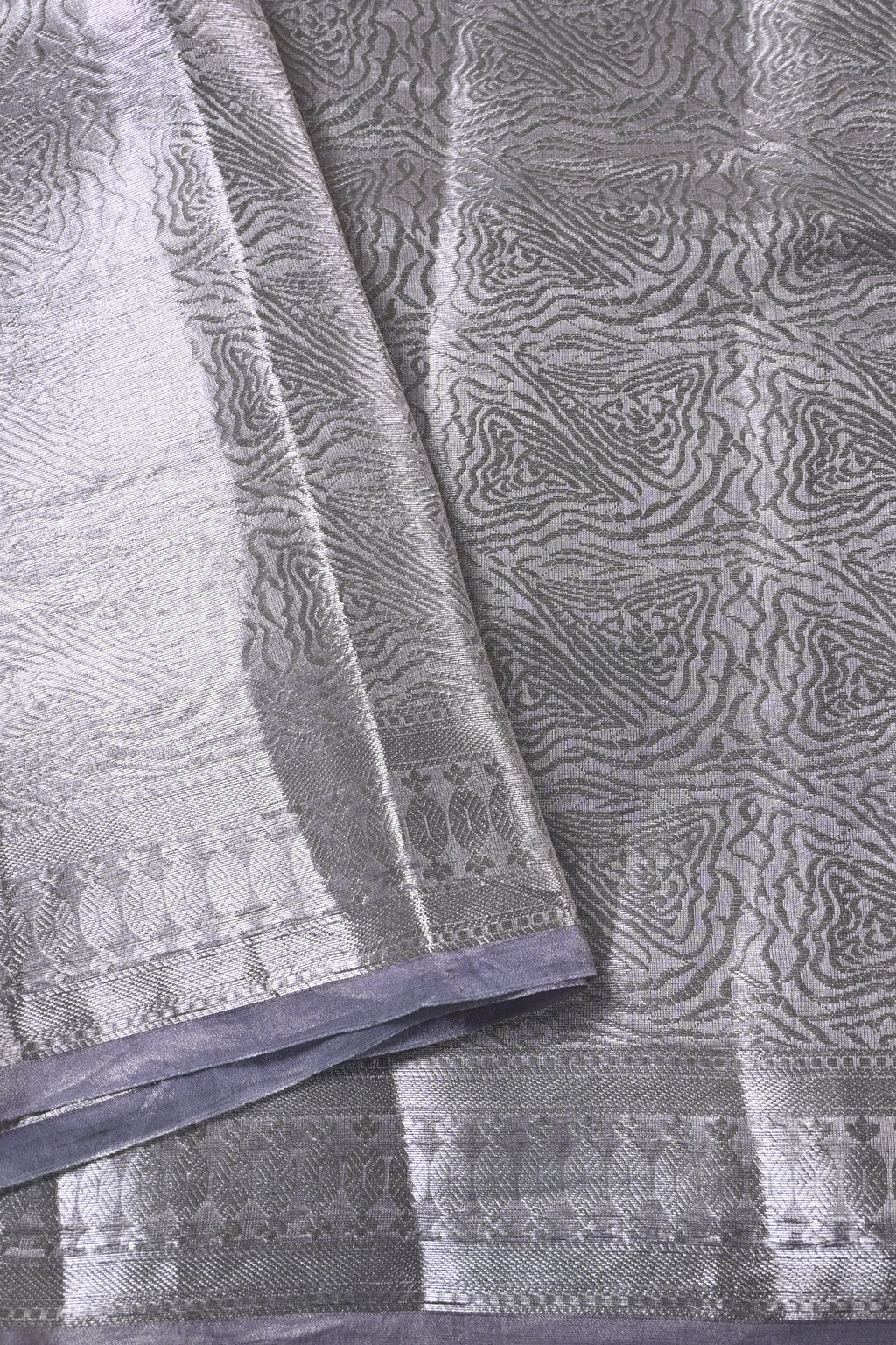 Baby Wine Pure Banarasi Molten Tissue Silk Saree