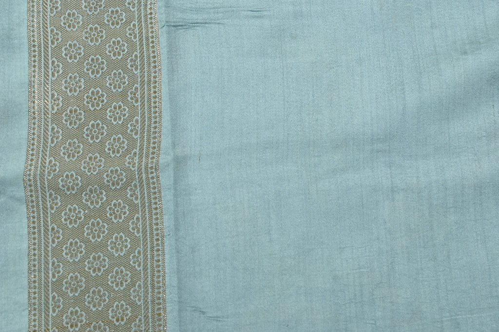 Lite Blue Pure Banarasi Moonga Silk Saree