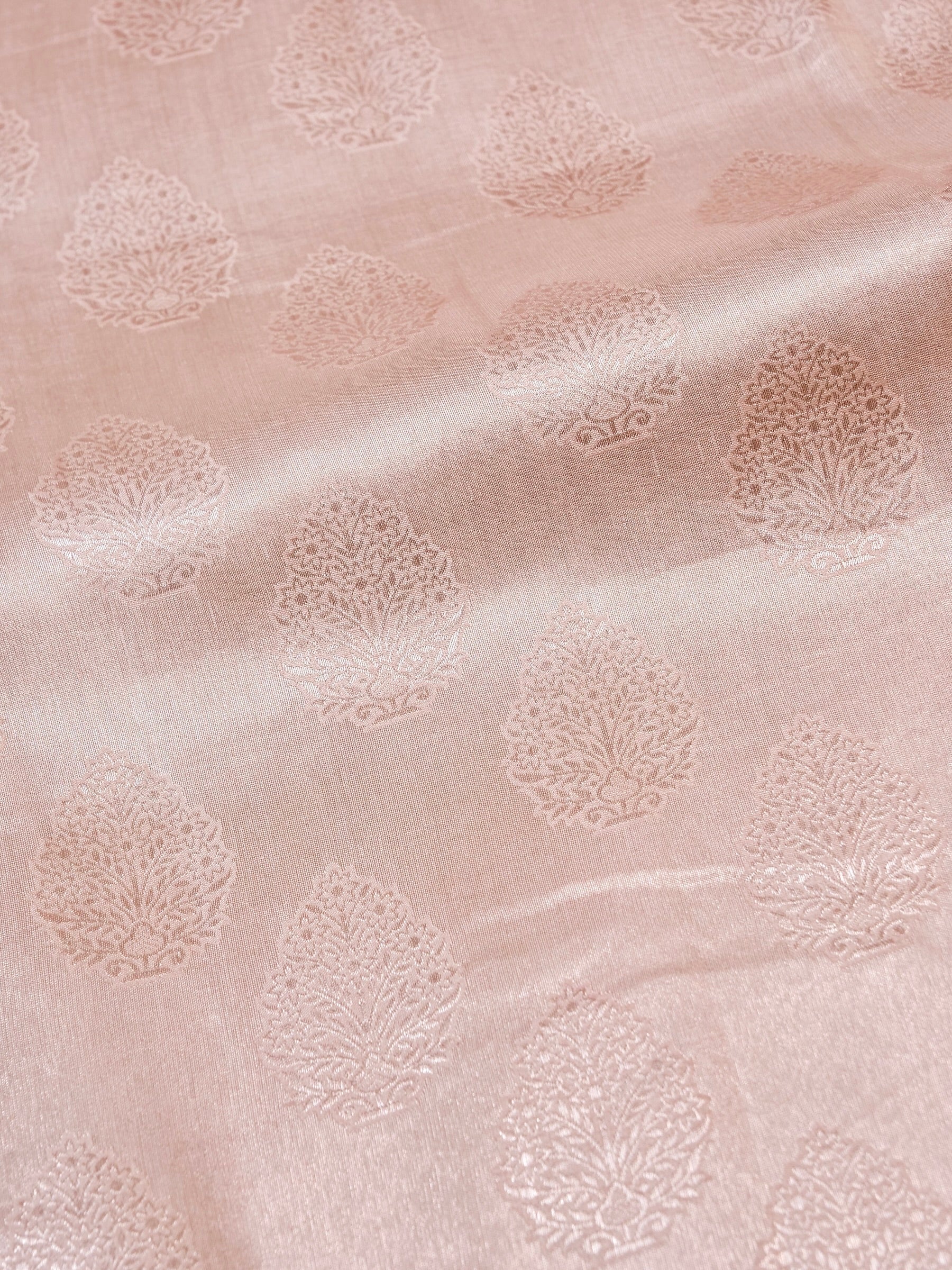 Handwoven Cream Banarasi Katan Soft Tissue Silk Saree