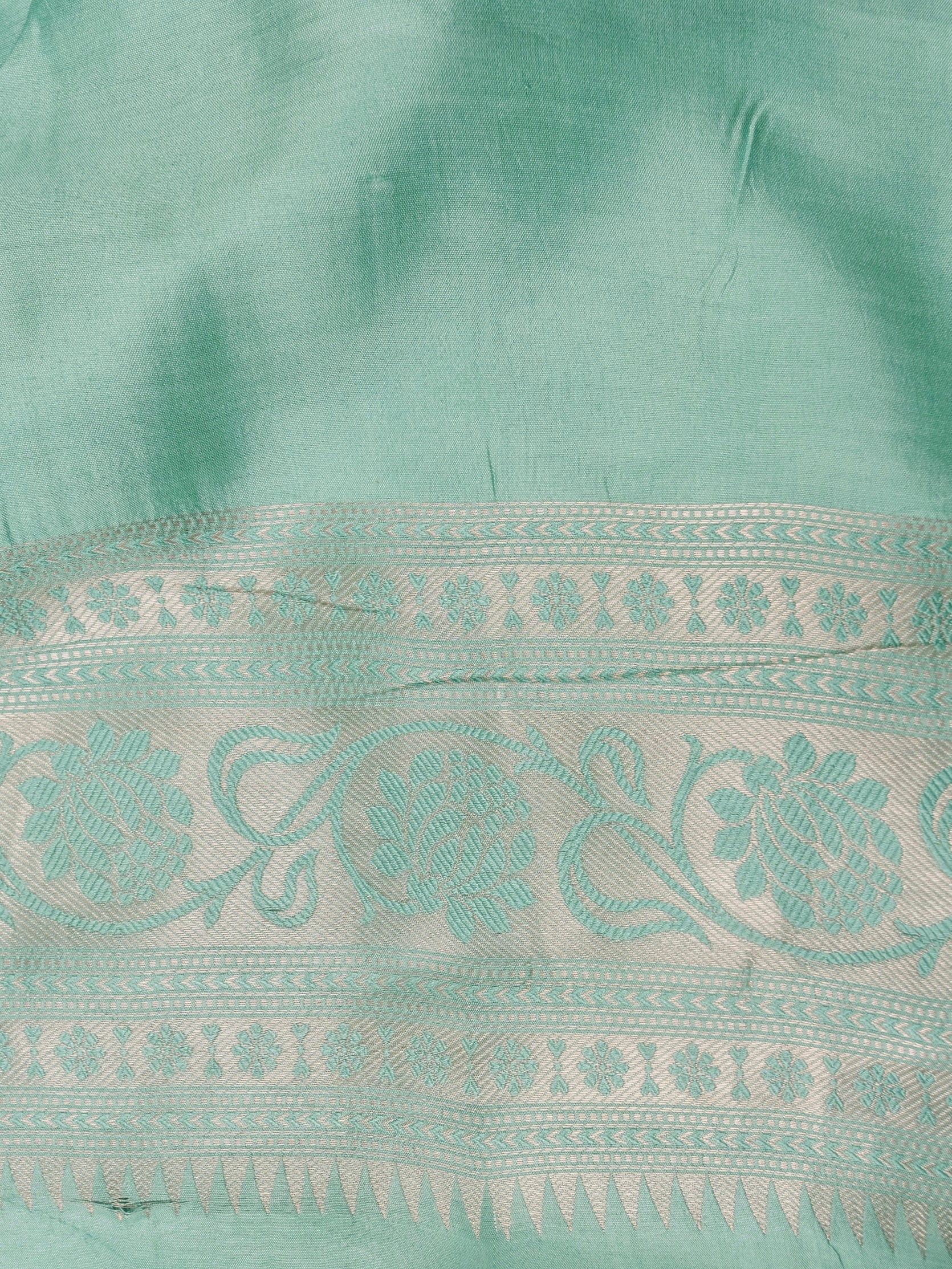 Handwoven Pastel Blue Banarasi Katan Soft Tissue Silk Saree