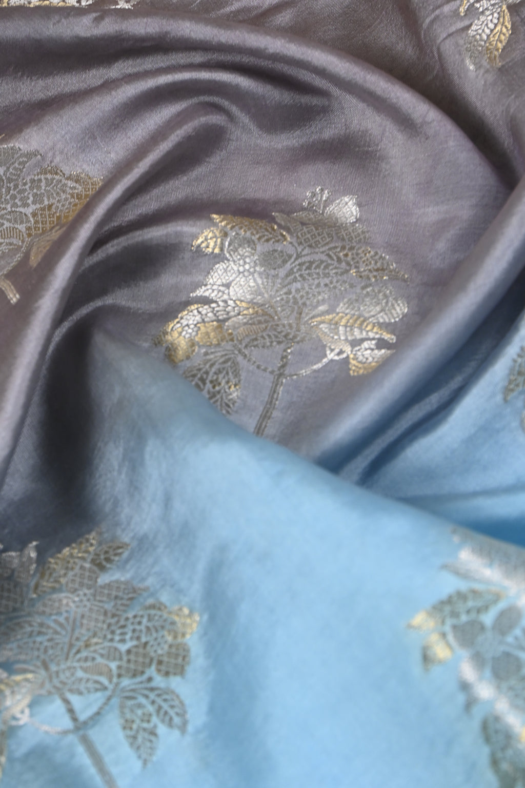 Dual Tone Pure Banarasi Katan Silk Saree