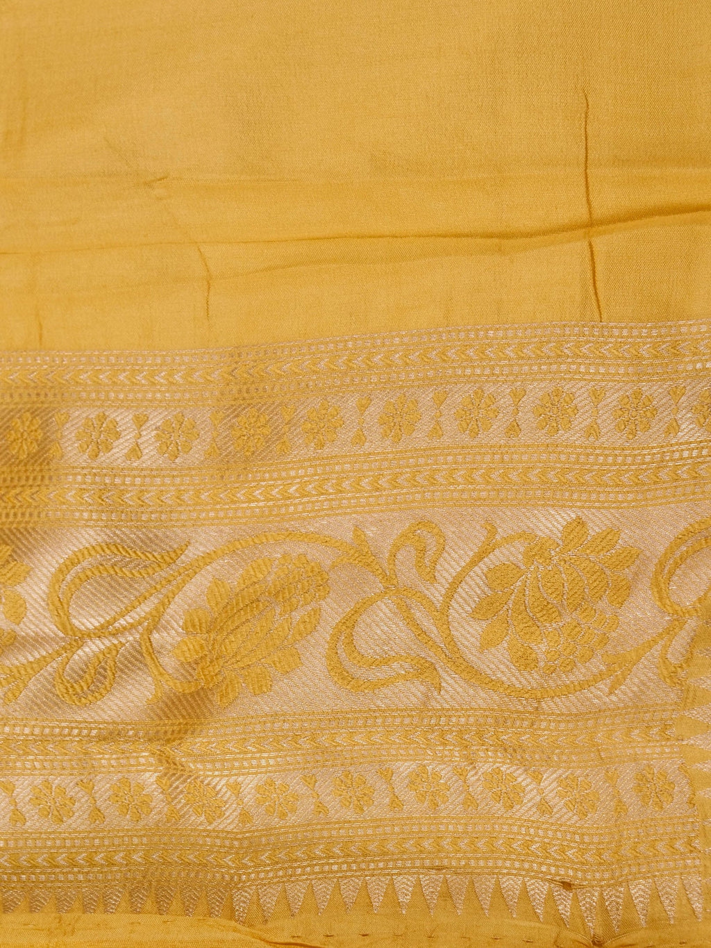 Handwoven Pastel Yellow Banarasi Katan Soft Tissue Silk Saree