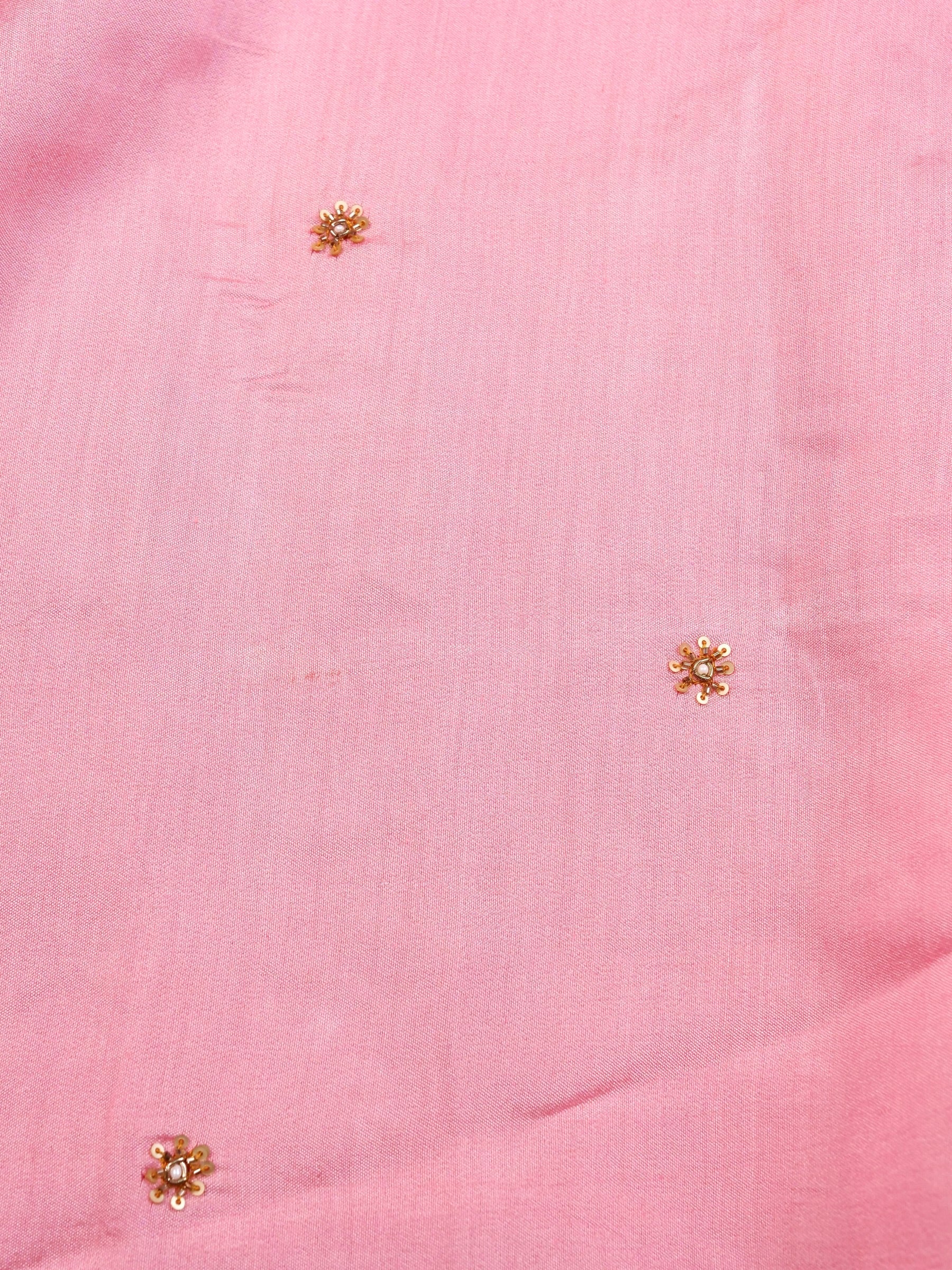 Handwoven Baby Pink Banarasi Organza Silk Saree