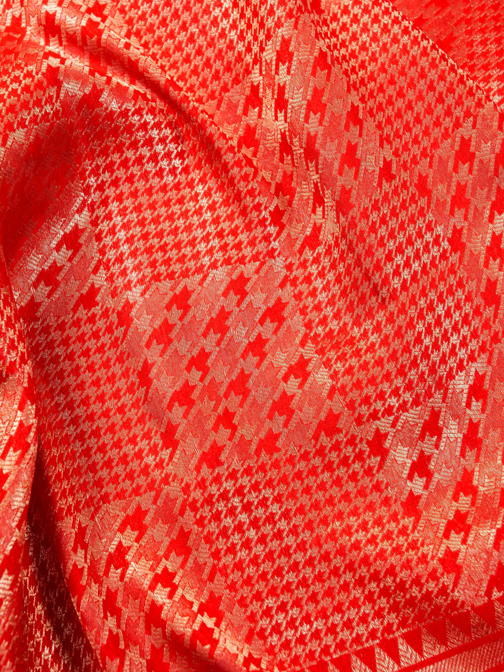 Handwoven Red Banarasi Katan Soft Tissue Silk Saree