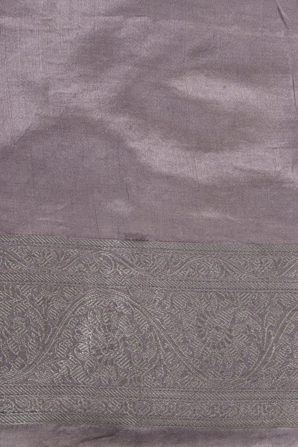 Dusty Lavender Pure Banarasi Satin Mashru Silk Saree