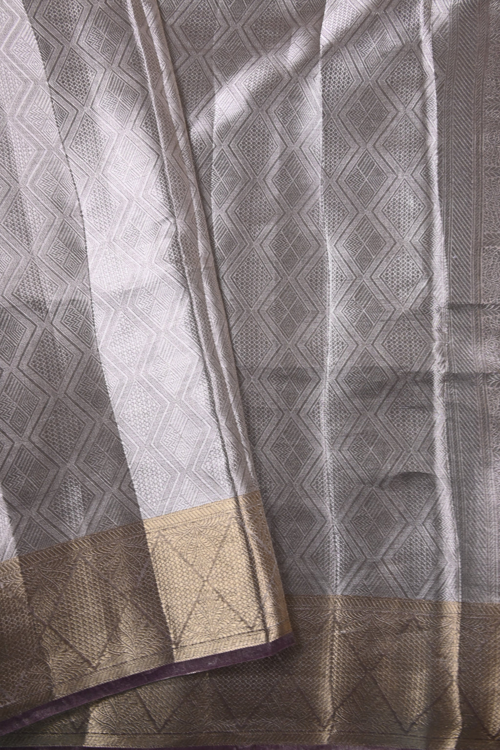 Baby Wine Pure Banarasi Molten Tissue Silk Saree