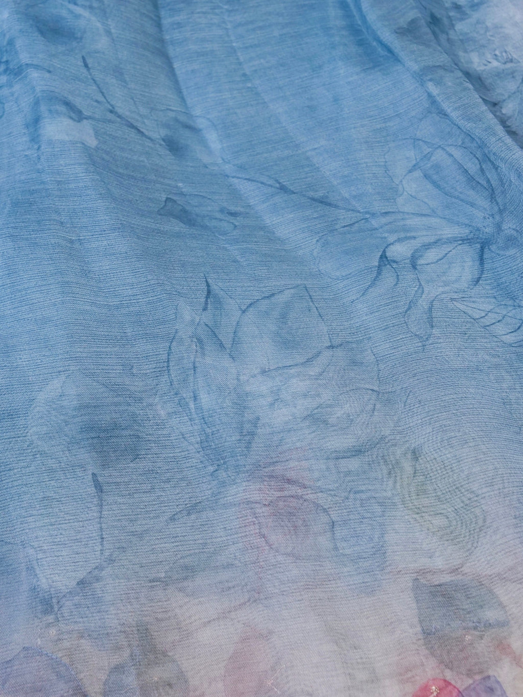Handwoven Sky Blue Banarasi Organza Silk Saree