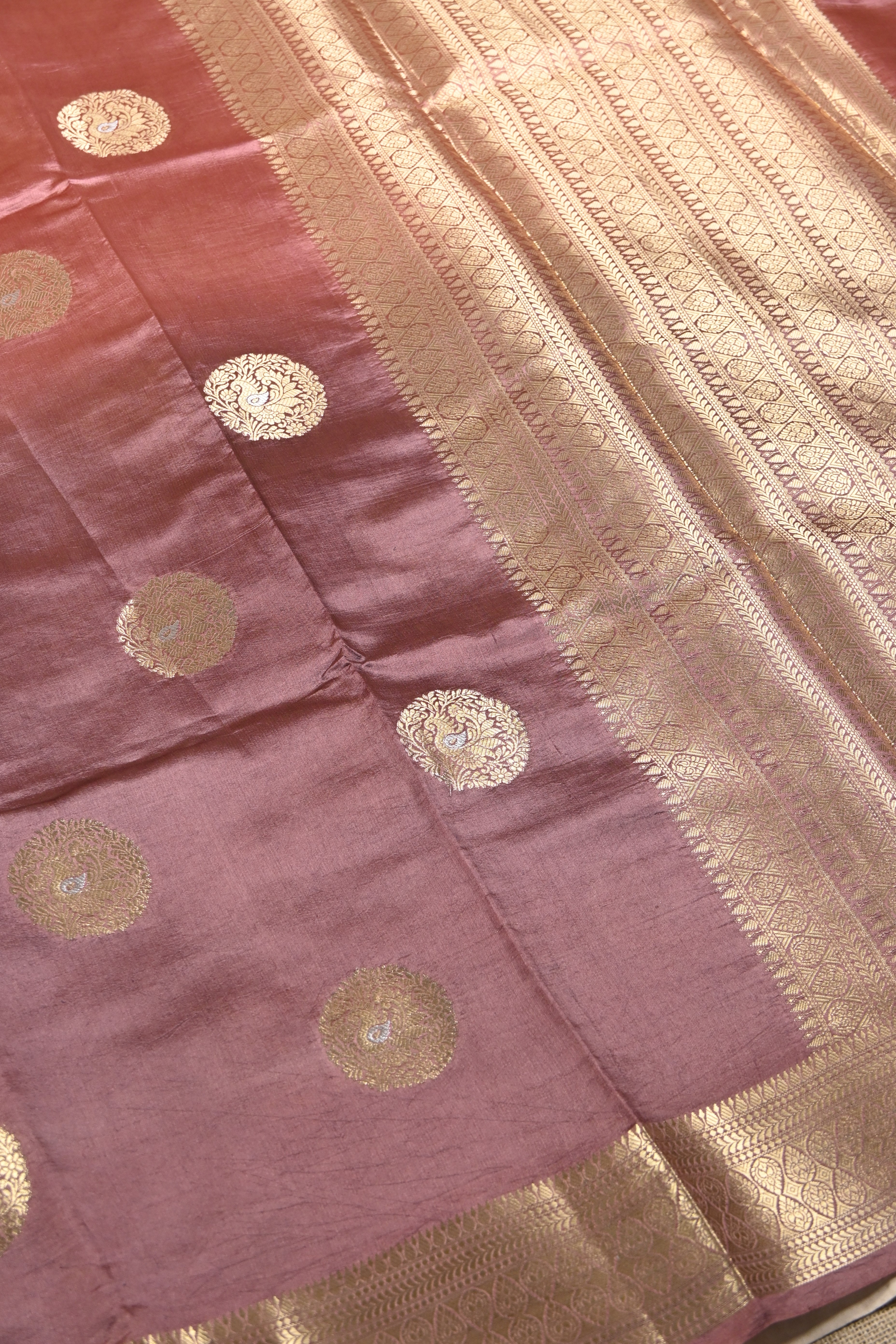 Dual Tone Pure Banarasi Katan Alfi Silk Saree