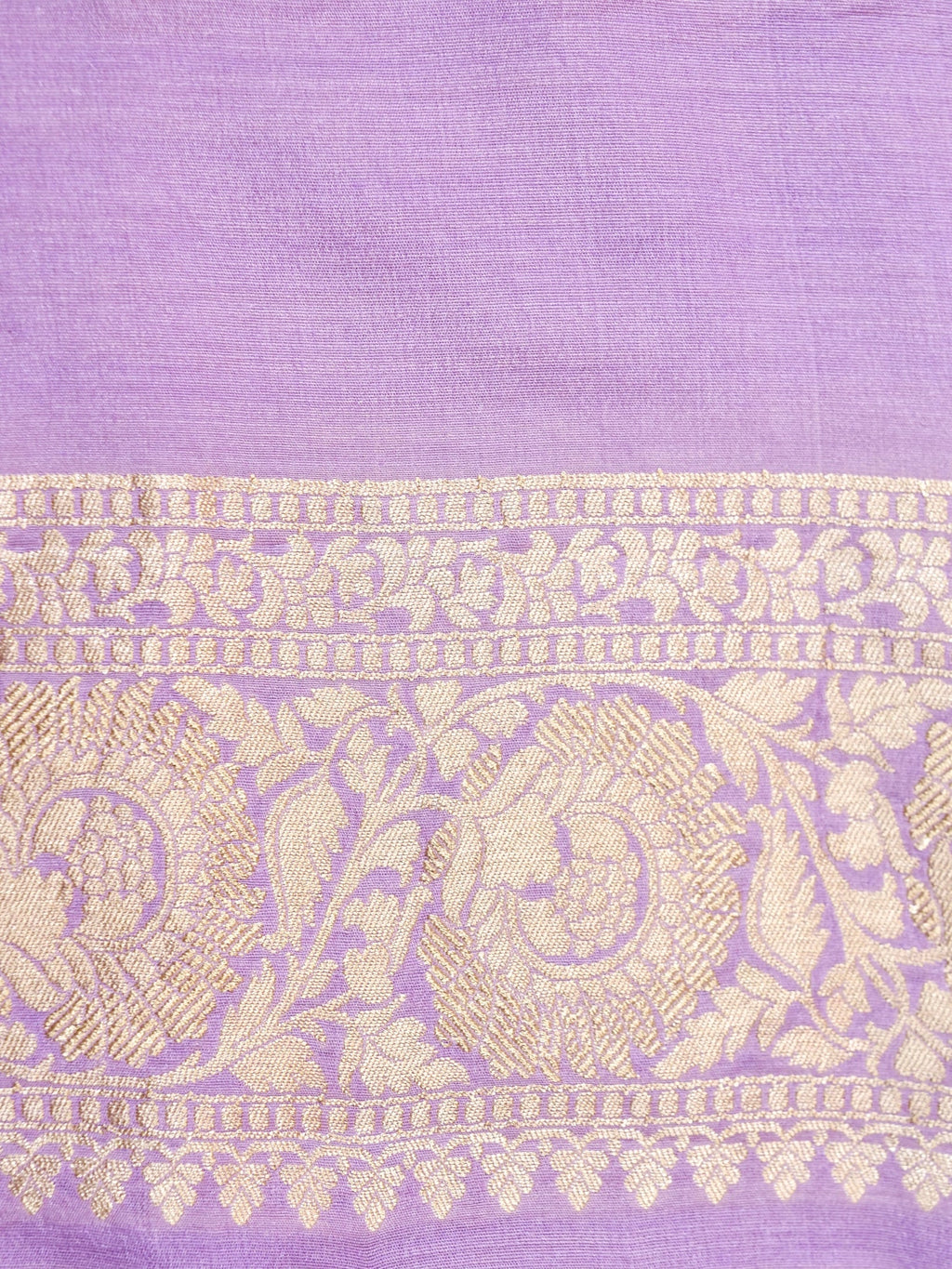 Handwoven Lavender Banarasi Monga Silk Saree