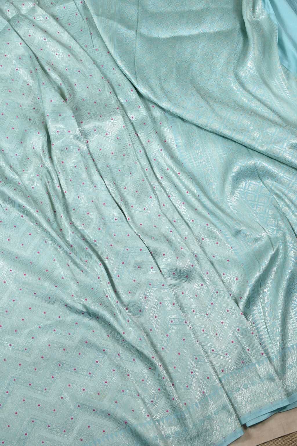 Shi Green Pure Banarasi Katan Tissue Silk Saree