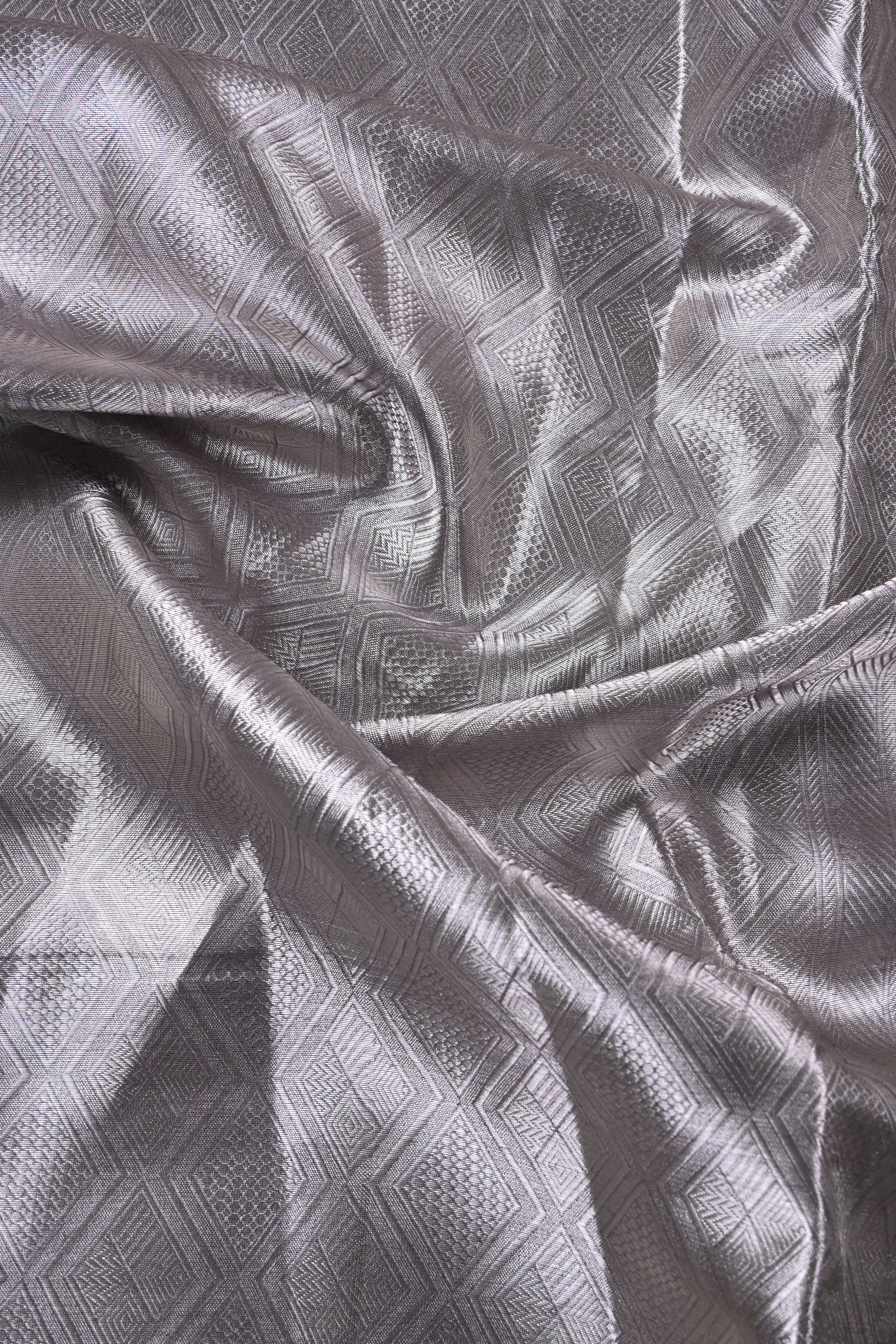 Baby Purple Pure Banarasi Molten Tissue Silk Saree