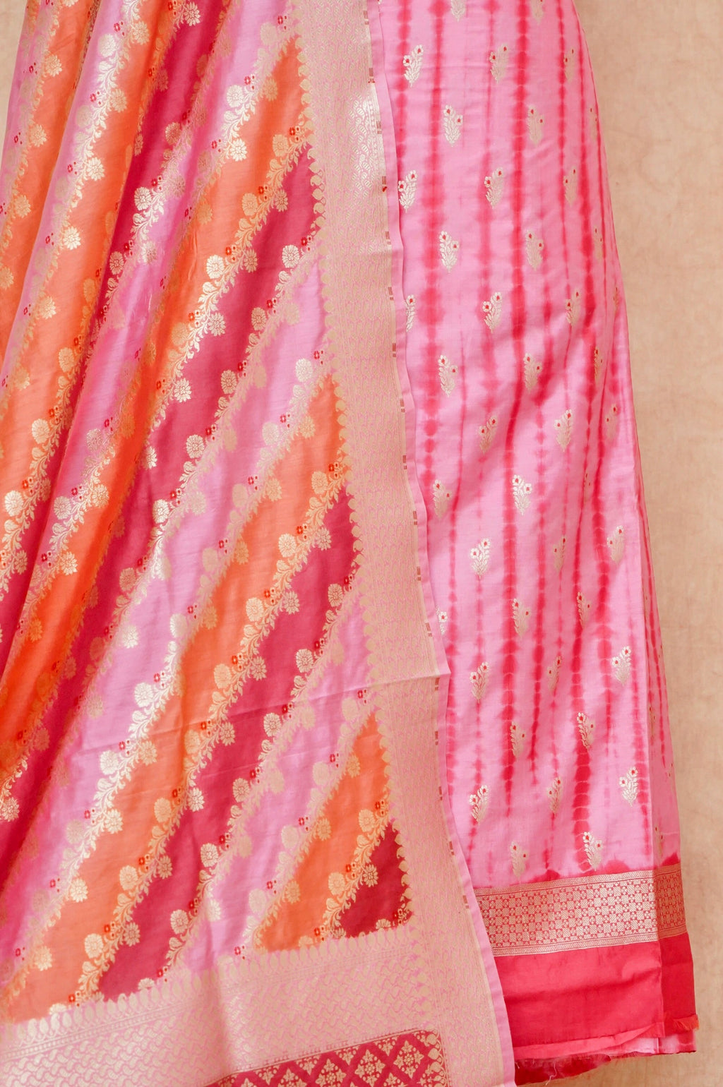 Handwoven Pink Banarasi Mulberry Silk Suit