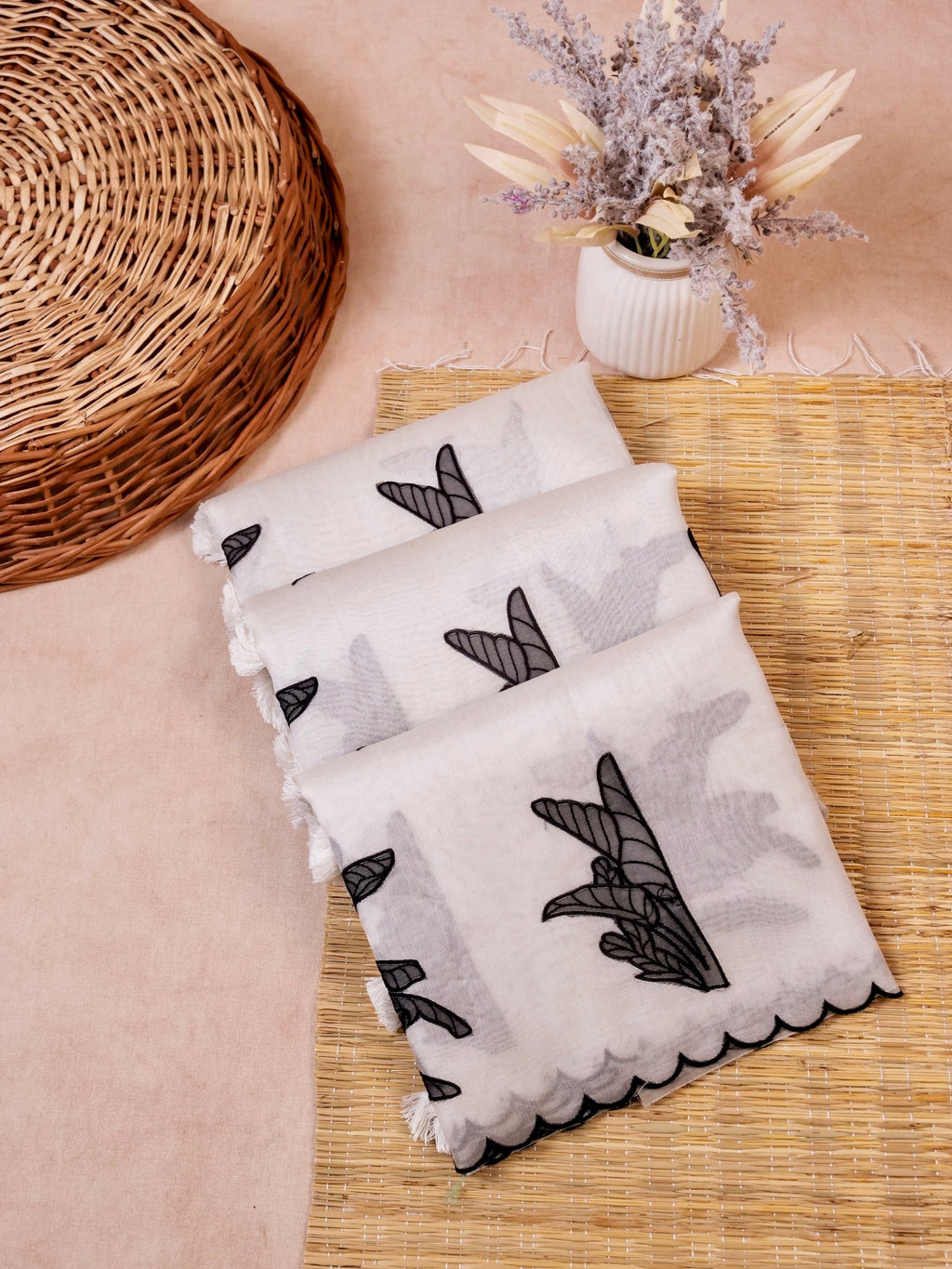 Handwoven White Banarasi Organza Silk Saree