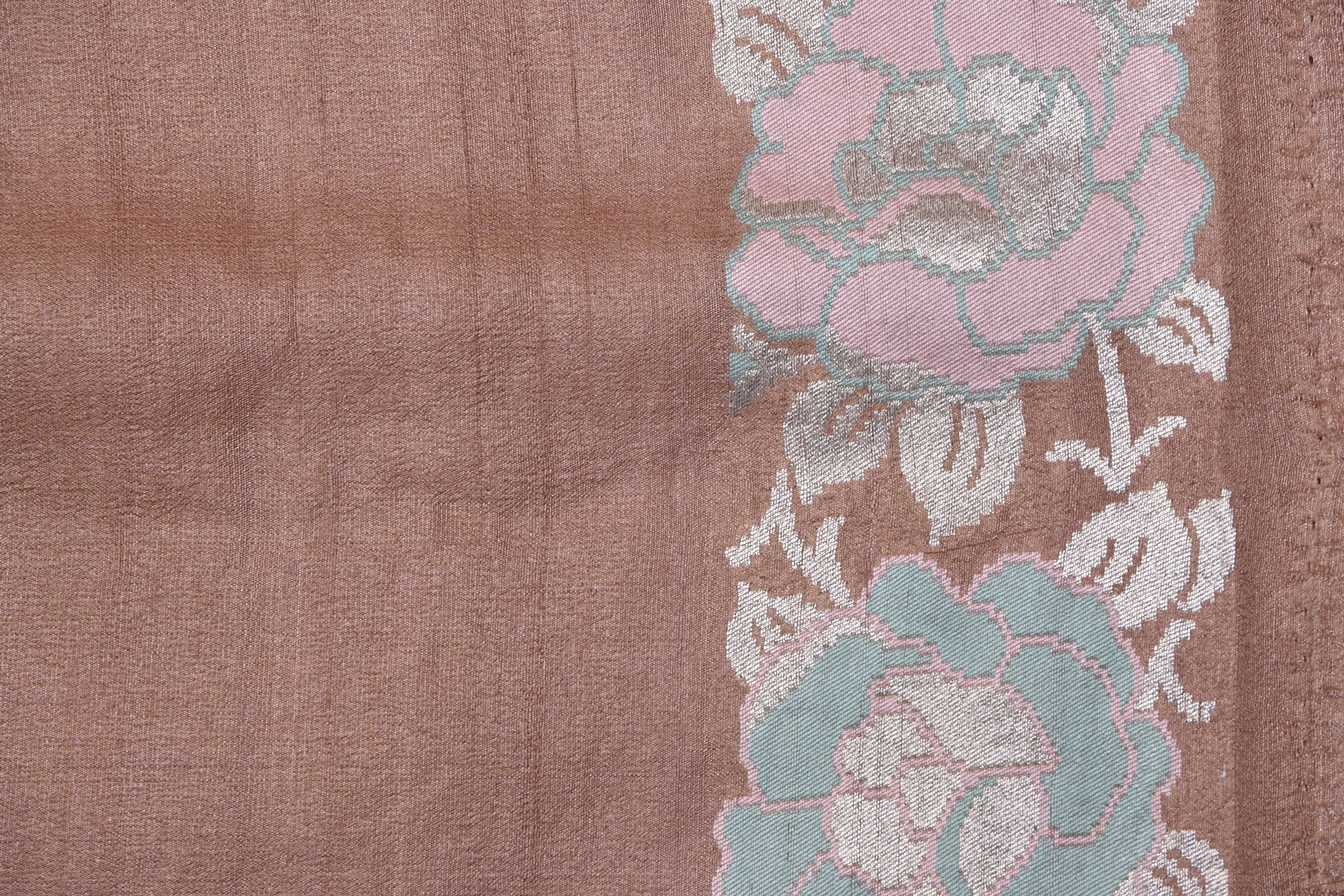 Chocolate Brown Pure Banarasi Tussar Georgette Silk Saree