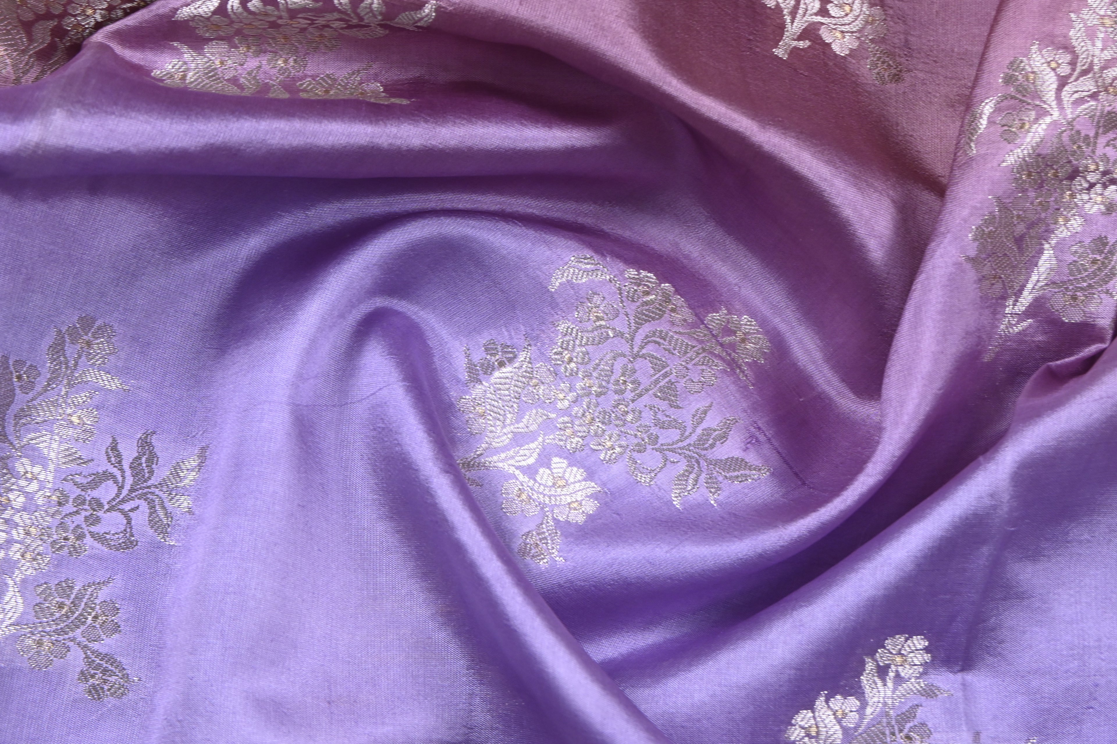 Dual Tone Pure Banarasi Katan Silk Saree