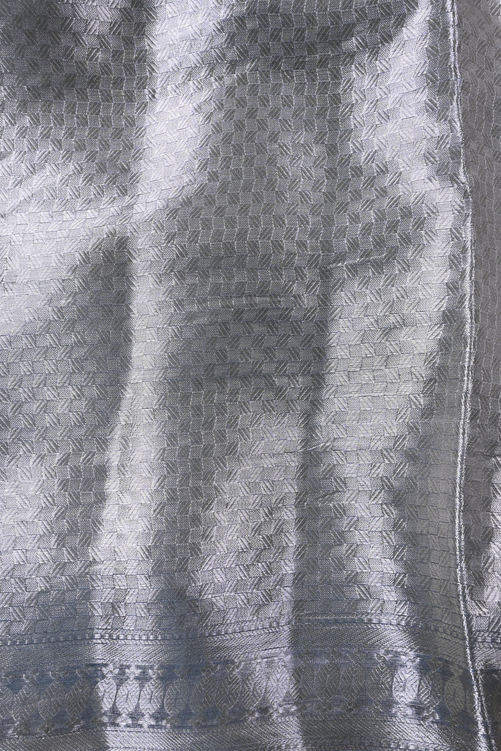 Baby Blue Pure Banarasi Molten Tissue Silk Saree