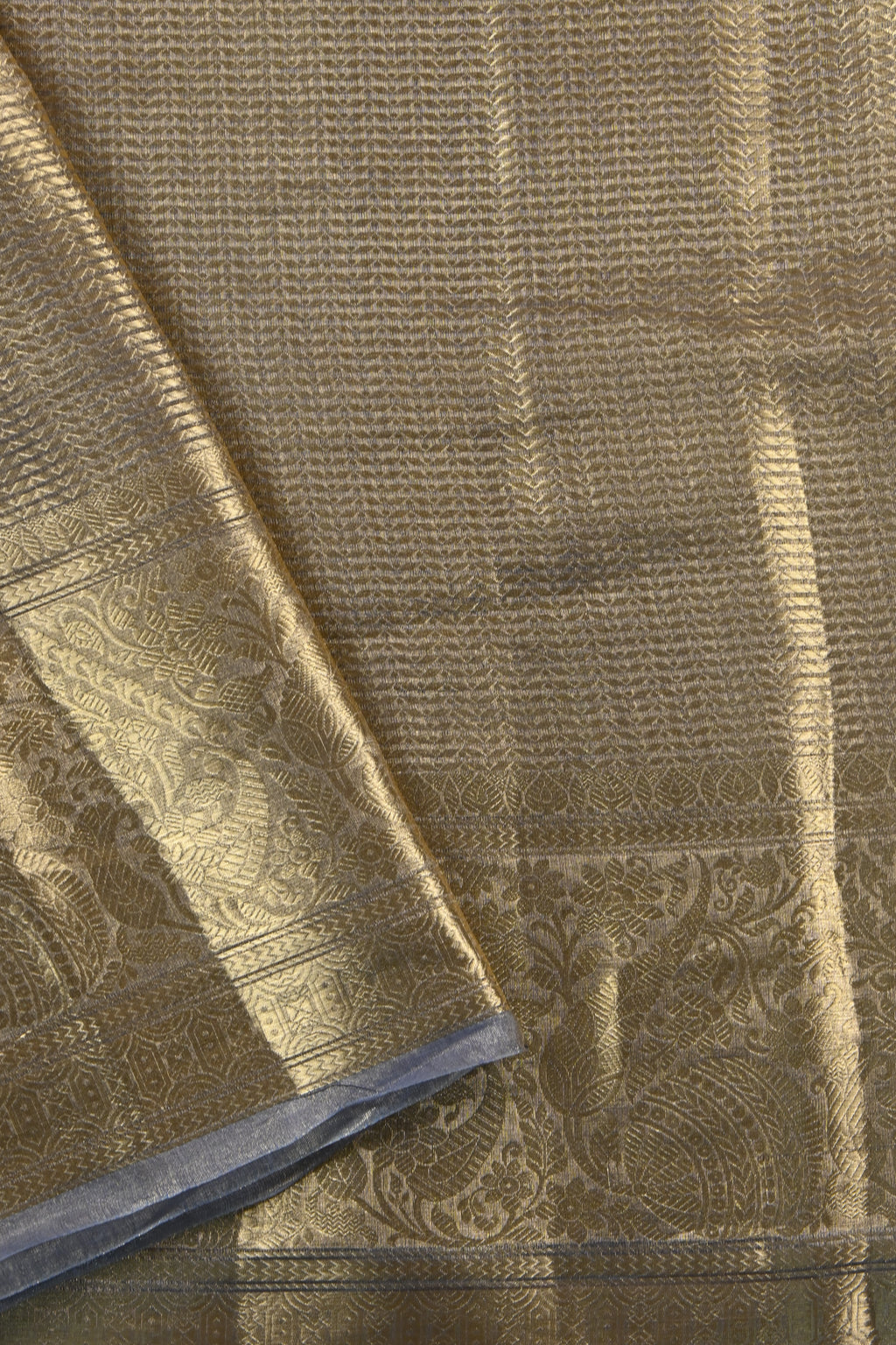 Molten Gold Pure Banarasi Molten Tissue Silk Saree