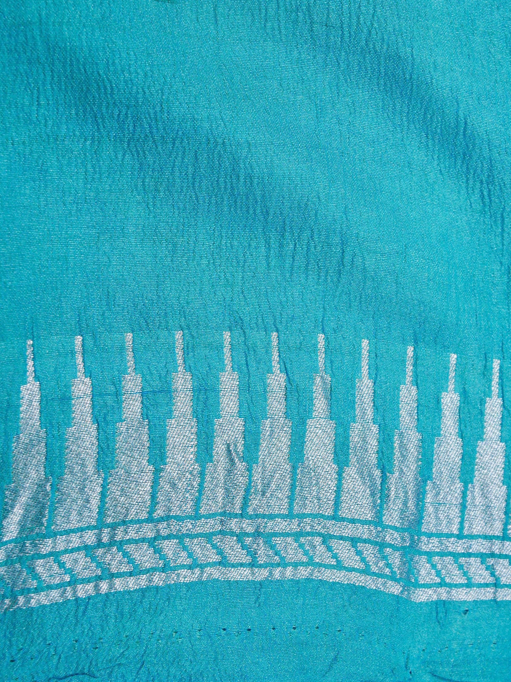 Handwoven Blue Banarasi Tussar Silk Saree
