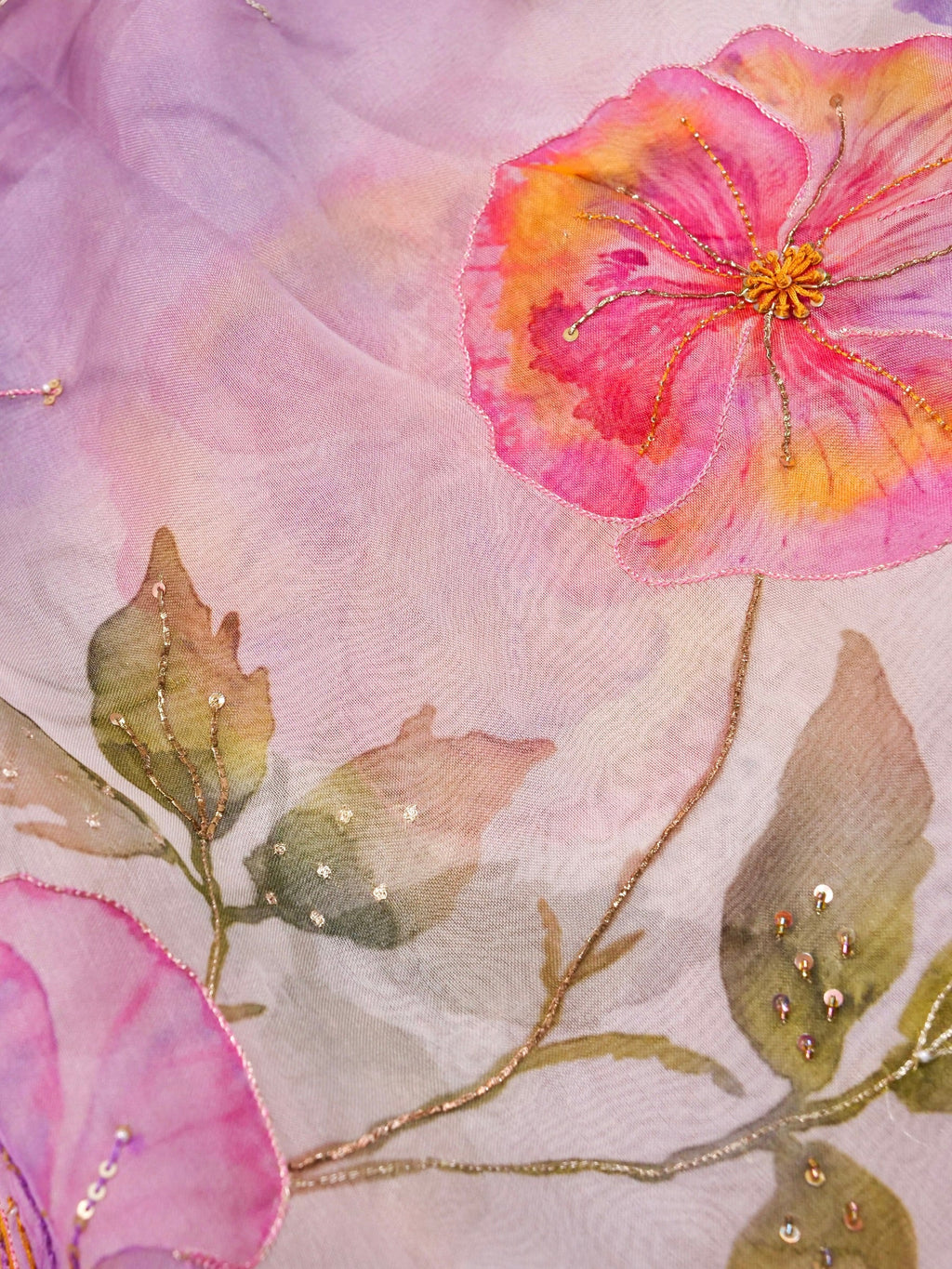 Handwoven Onion Pink Banarasi Organza Silk Saree