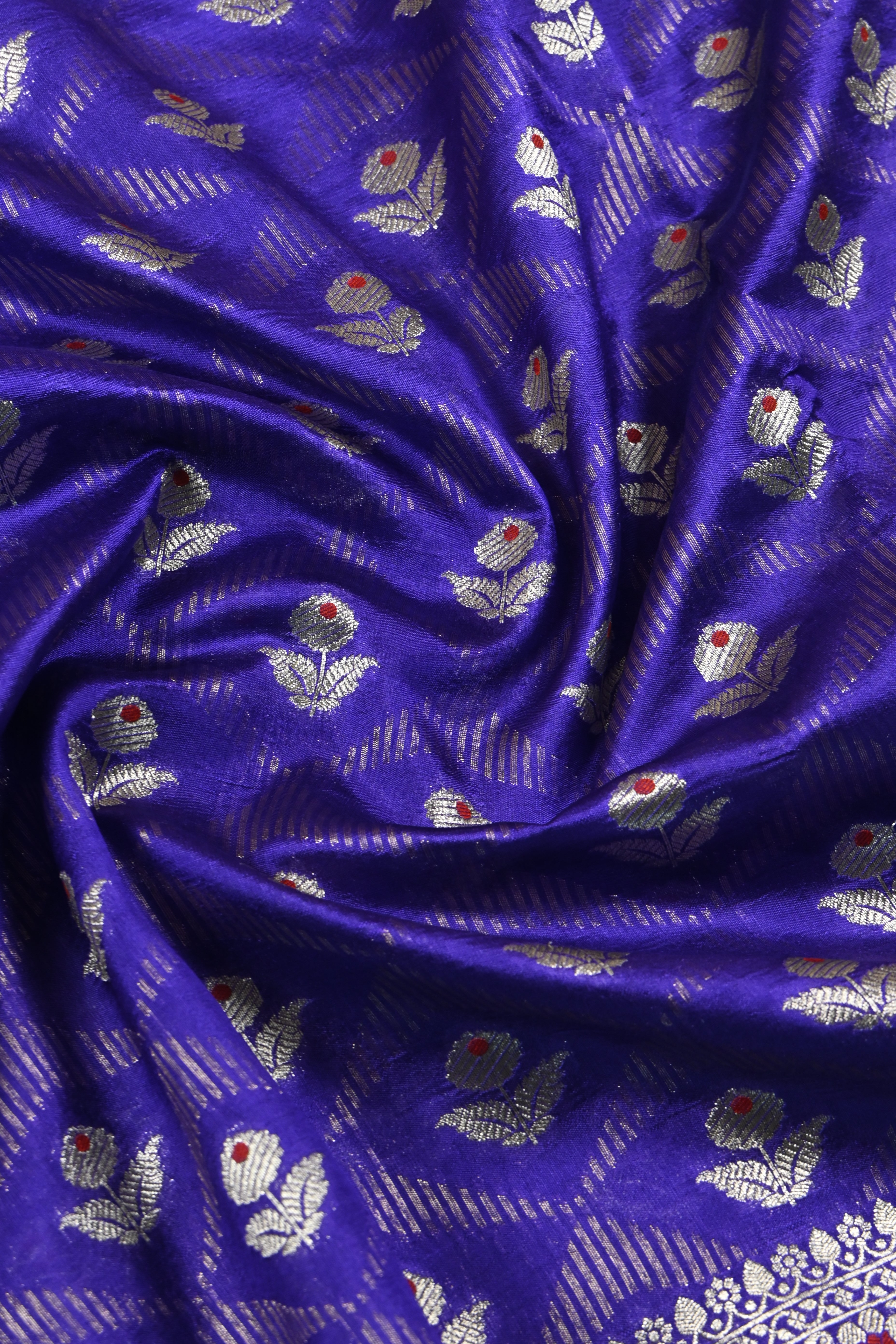 Purple Pure Banarasi Katan Silk Saree