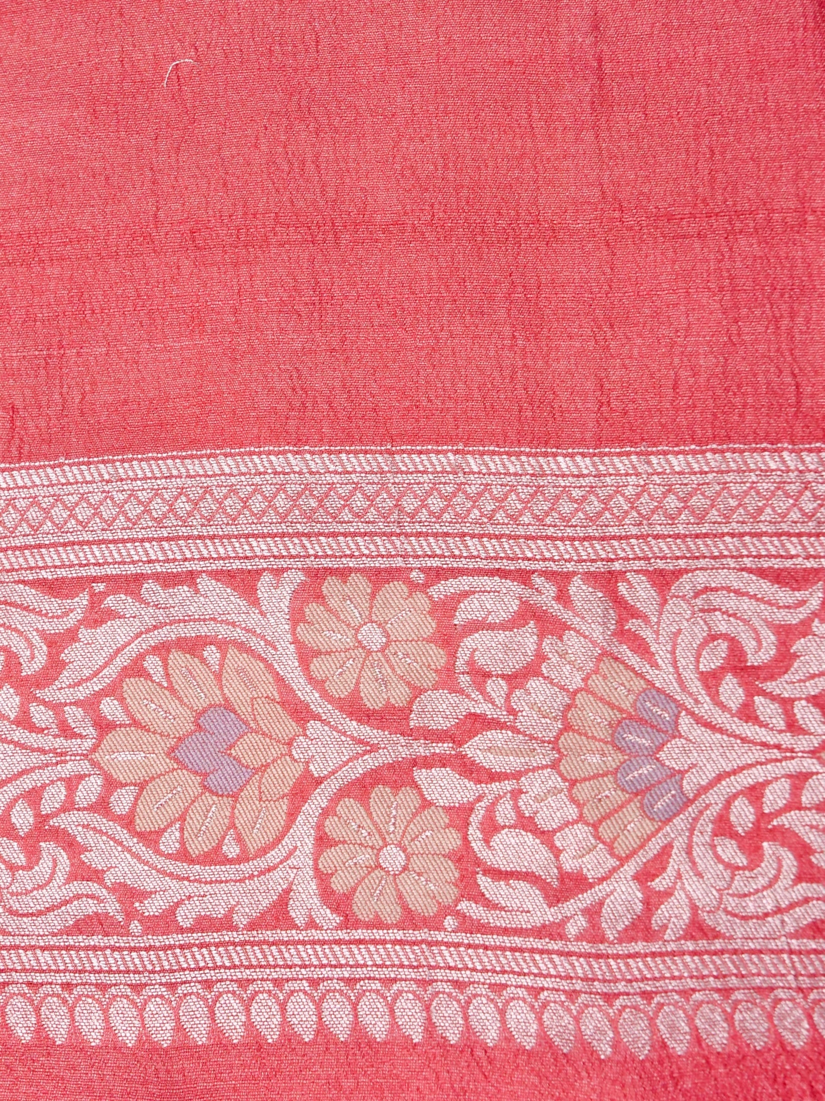 Handwoven Blush Pink Banarasi Tussar Silk Saree