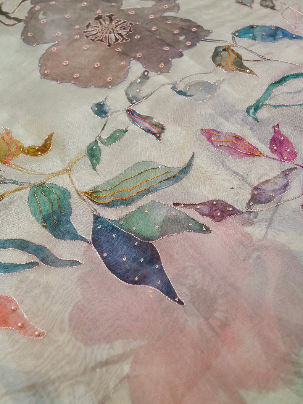 Handwoven Pastel Green Banarasi Organza Silk Saree