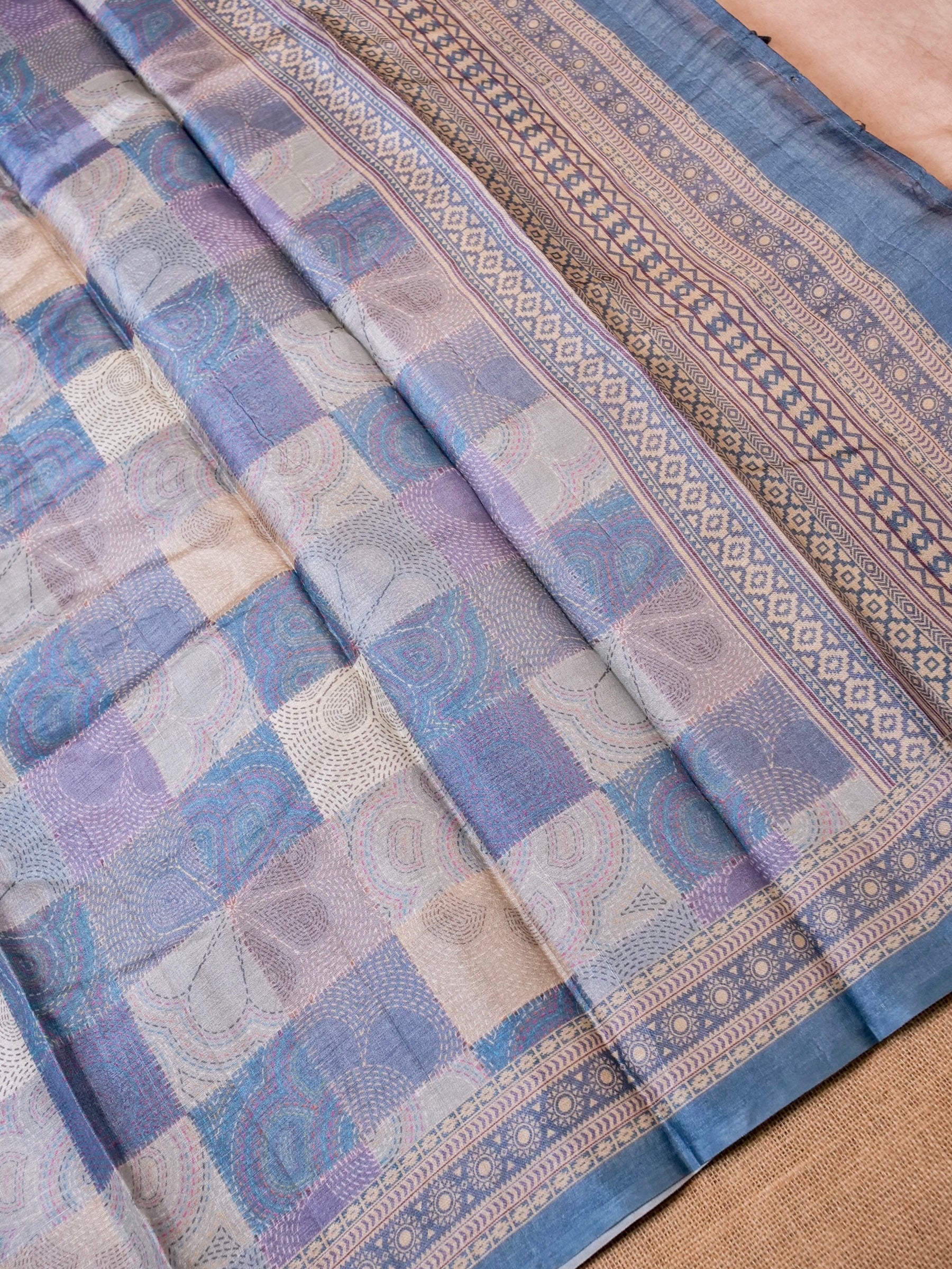 Handwoven Rangkat Banarasi Tussar Silk Saree