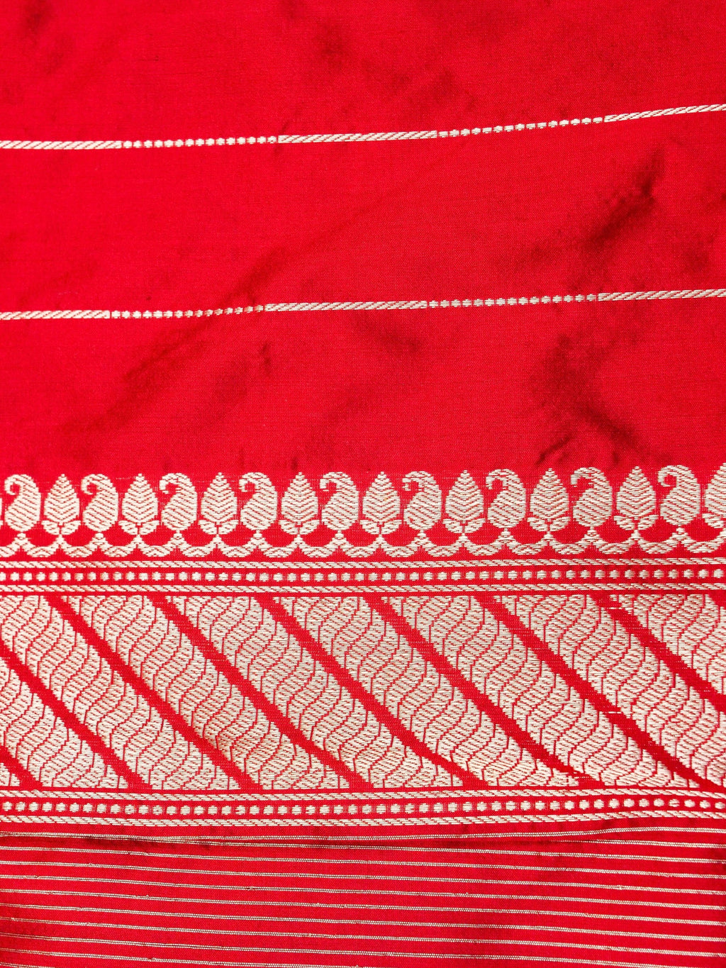 Handwoven Red Banarasi Katan Silk Saree