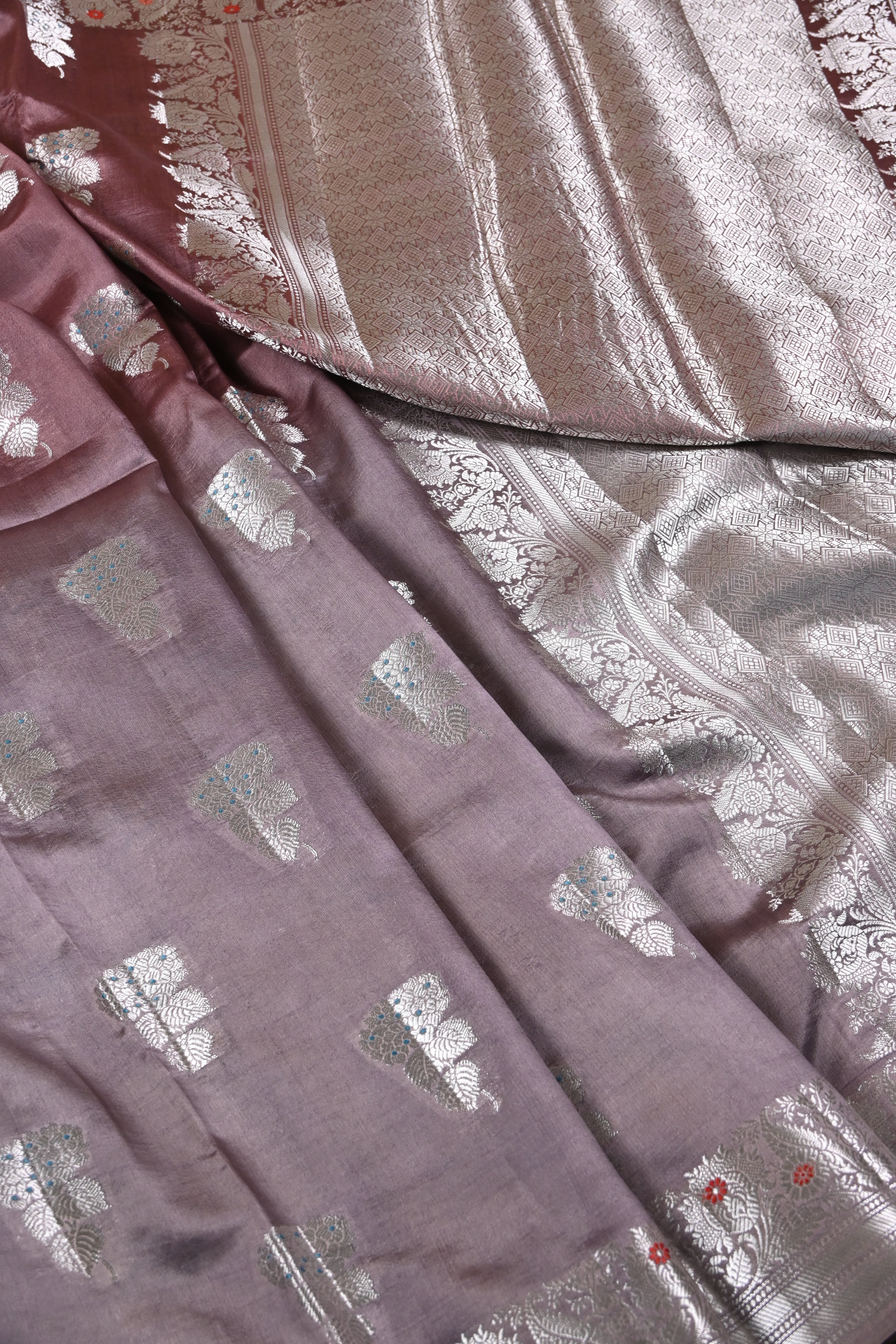 Dual Tone Pure Banarasi Katan Silk Saree