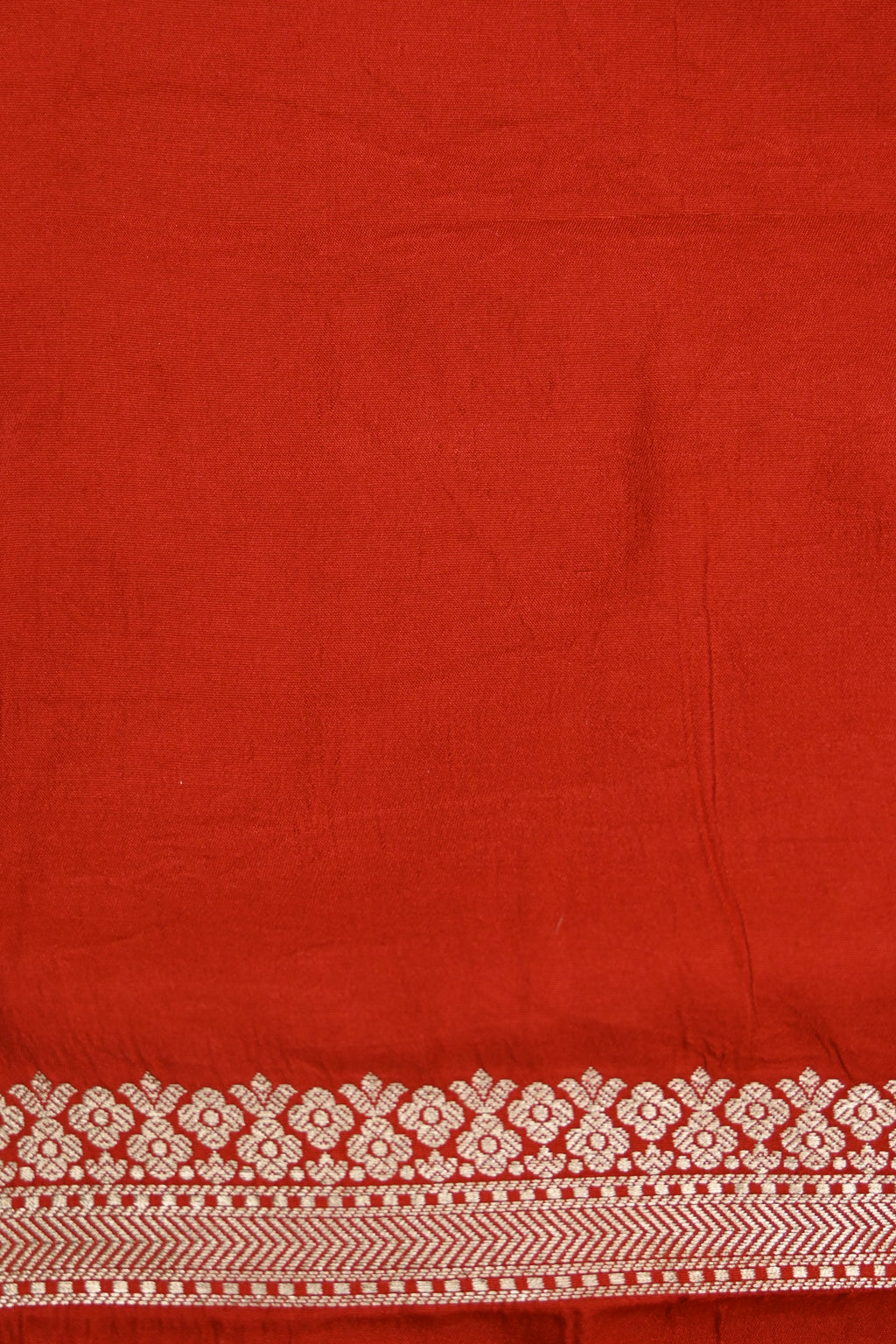 Red Pure Banarasi Satin Mashru Silk Saree