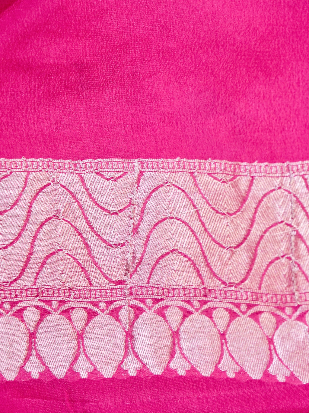 Handwoven Pink Banarasi Khaddi Silk Saree