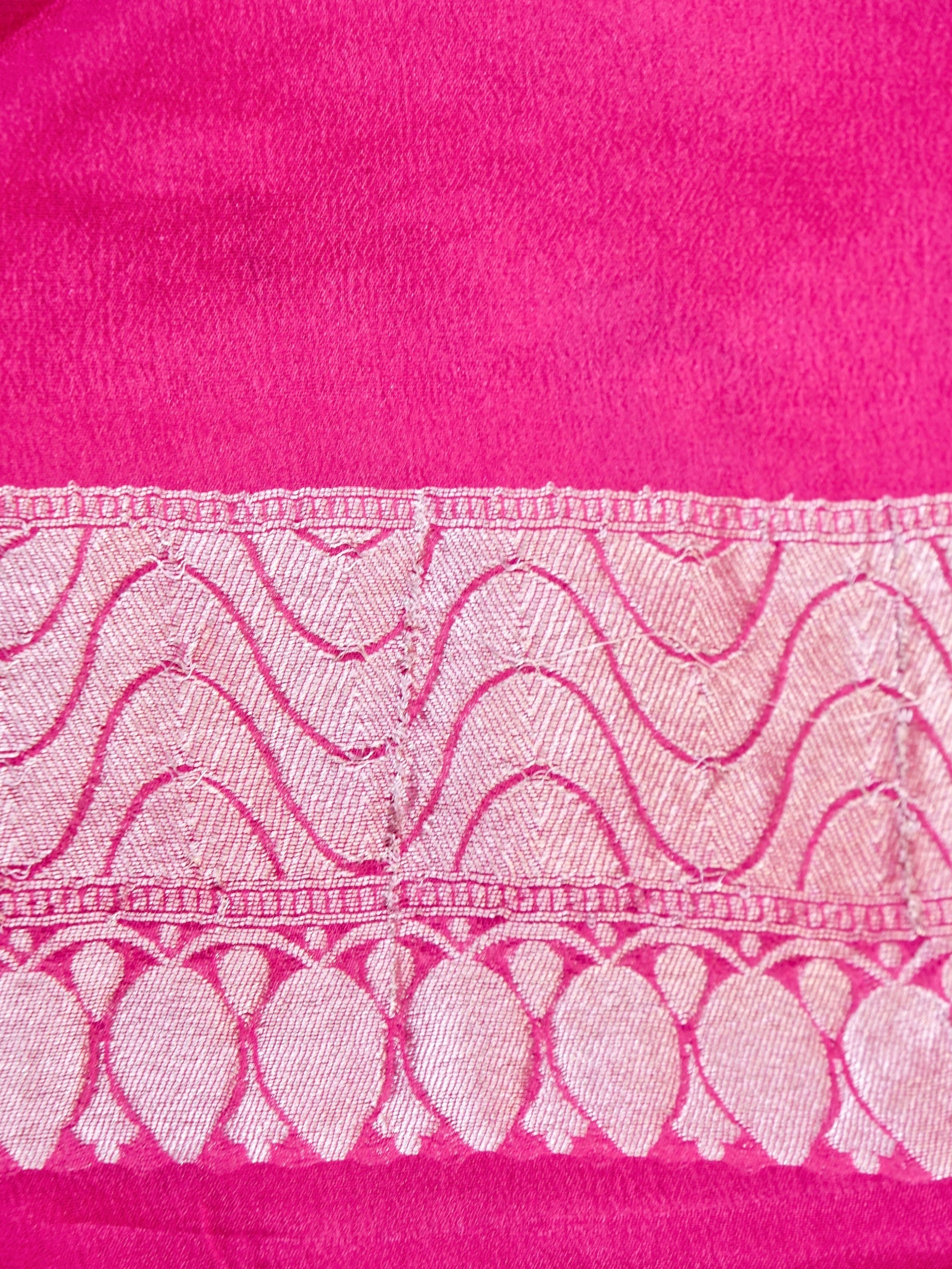 Handwoven Pink Banarasi Khaddi Silk Saree