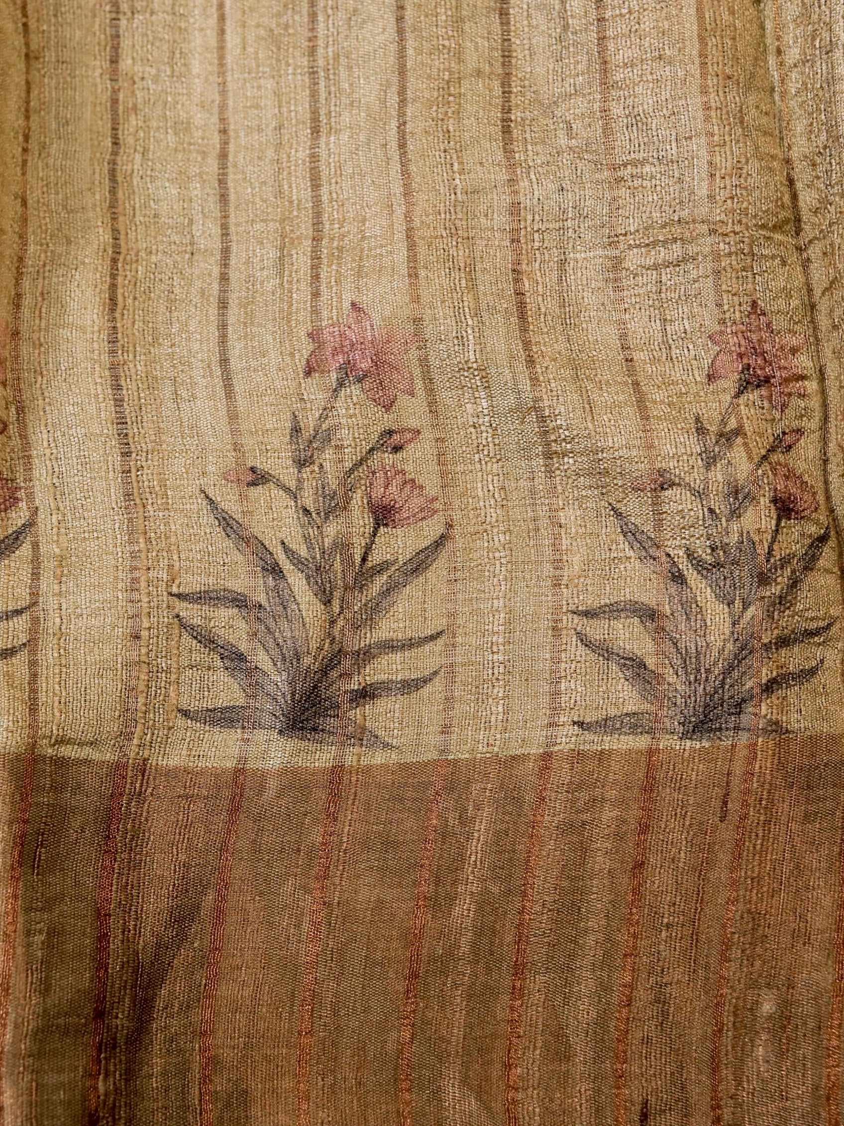 Handwoven Light Brown Banarasi Tussar Silk Saree