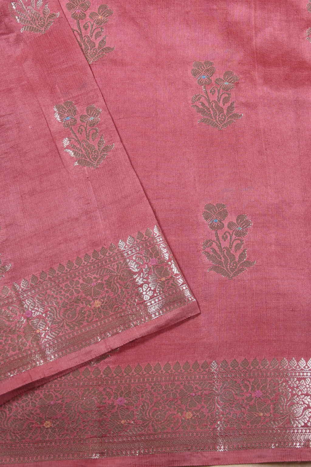 Dual Tone Pure Banarasi Katan Silk Saree