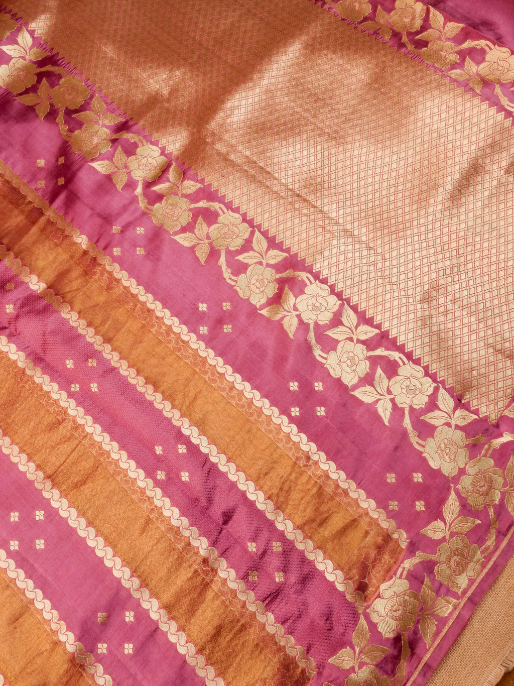 Handwoven Rangkat Banarasi Raw Mango Silk Saree