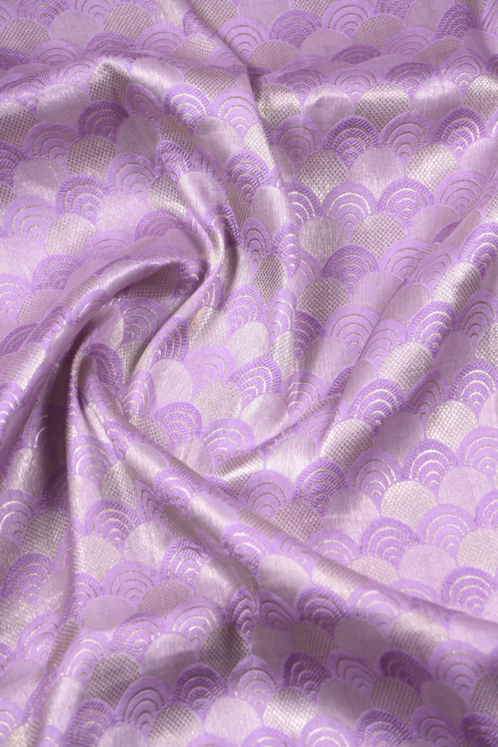 Lilac Pure Banarasi Katan Tissue Silk Saree