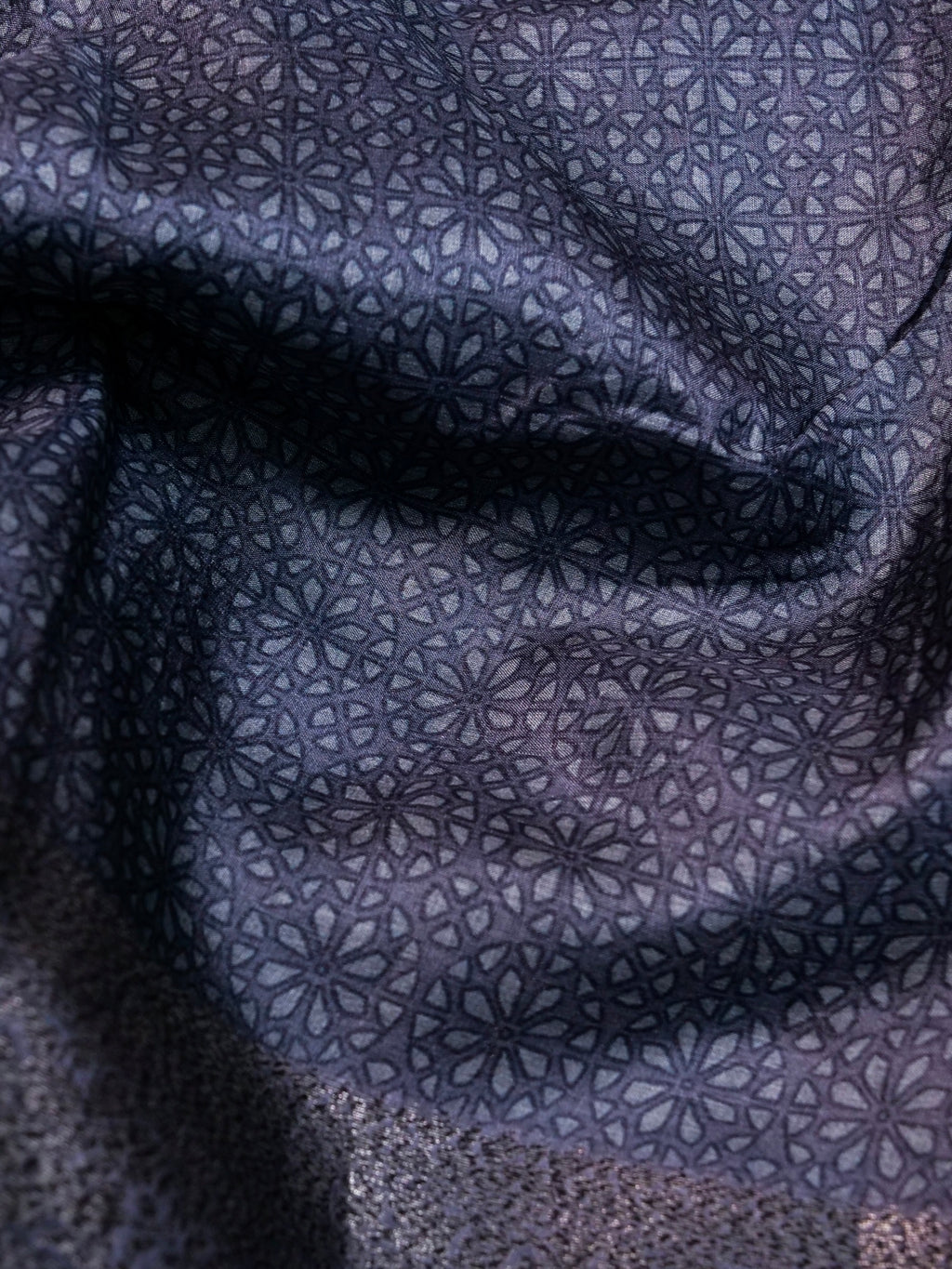 Handwoven Greyish Blue Banarasi Tussar Silk Saree