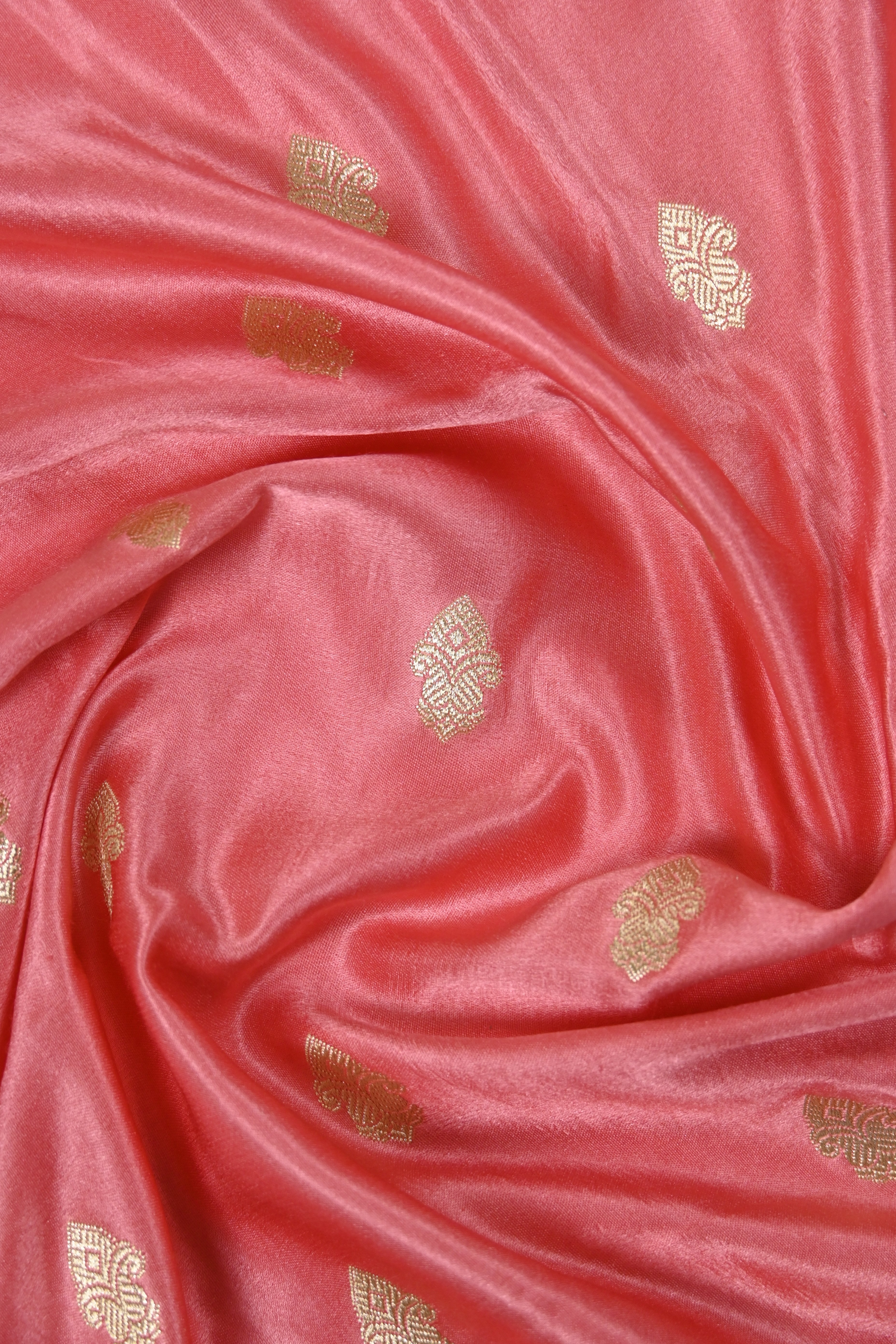 Pink Pure Banarasi Satin Mashru Silk Saree