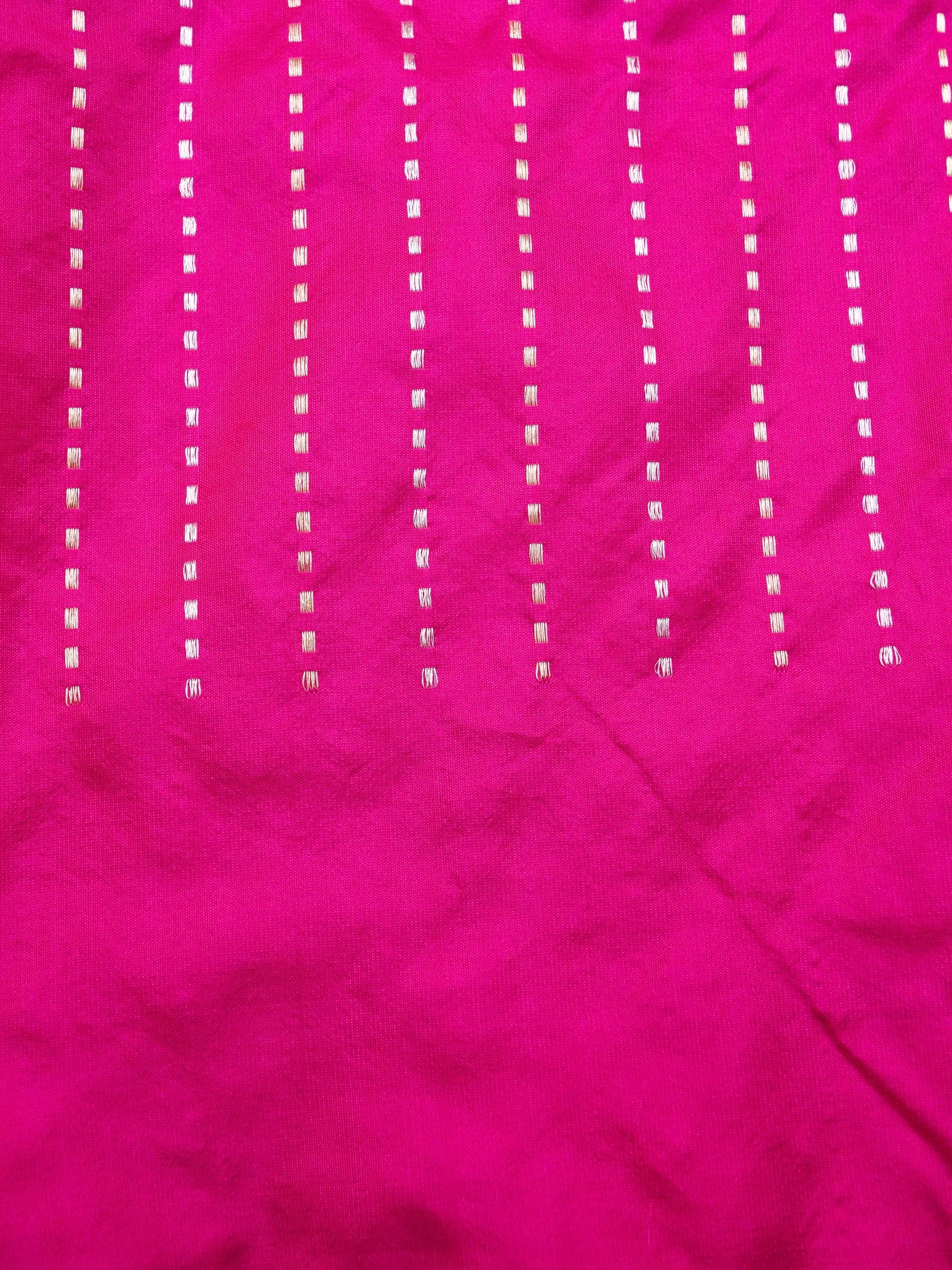 Handwoven Pink Banarasi Katan Silk Saree