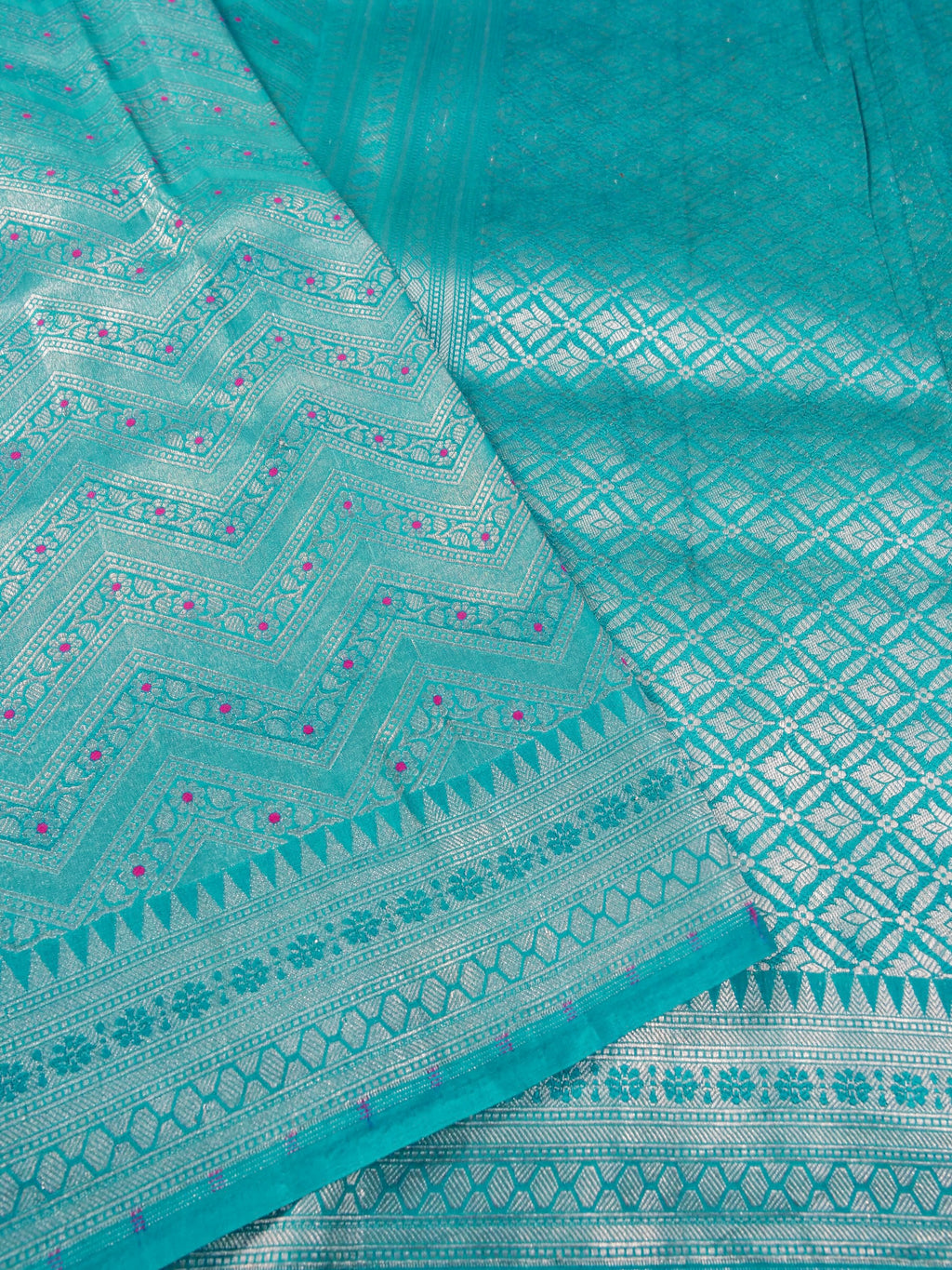 Handwoven Blue Banarasi Katan Soft Tissue Silk Saree